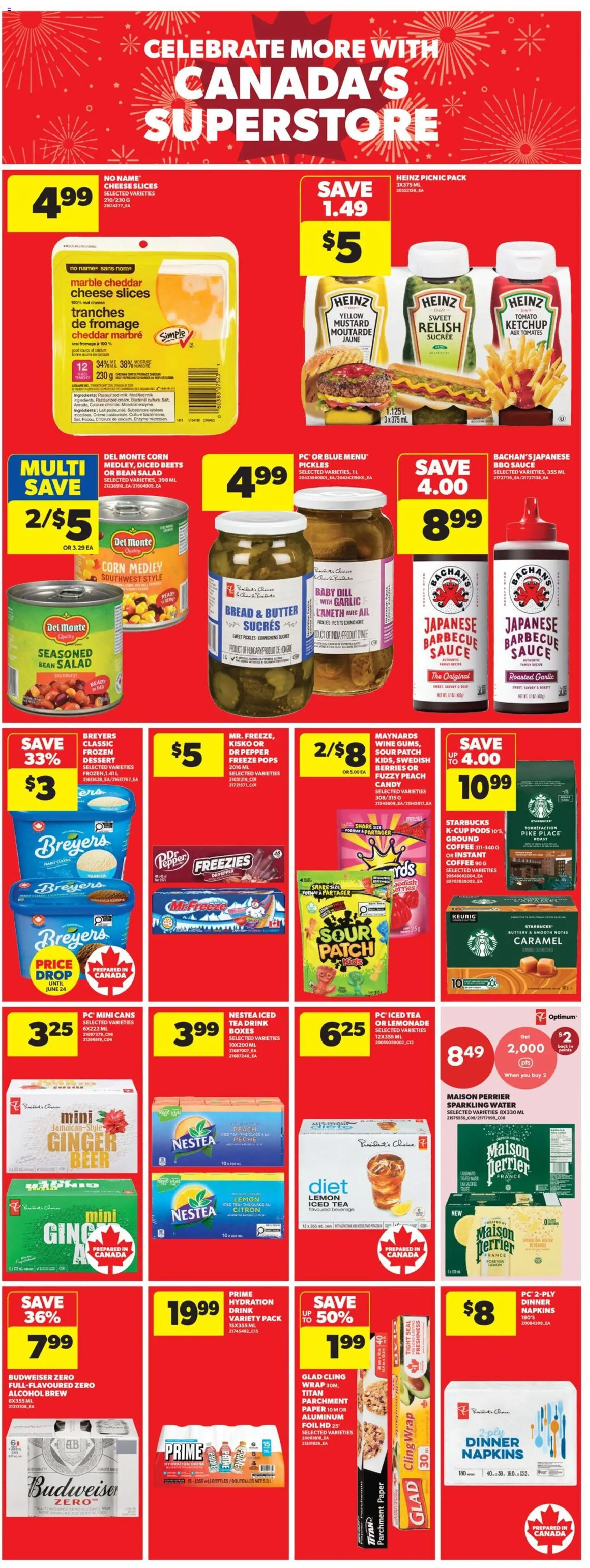 Real Canadian Superstore flyer valid from 18.06.2026 | Page: 11 | Products: Salad, Butter, Coffee, Wine