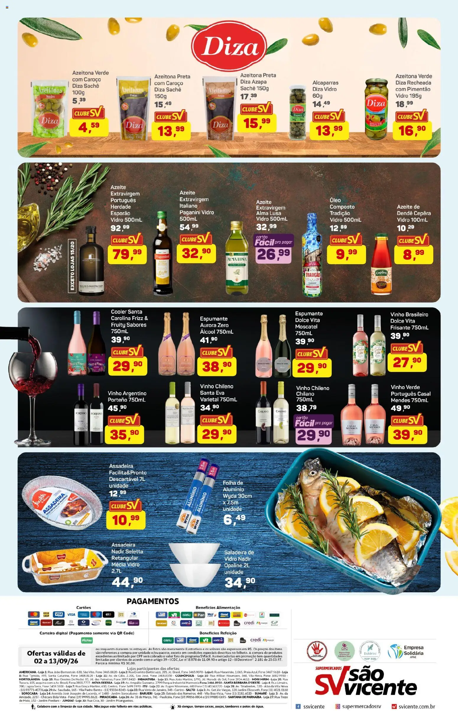 Supermercados São Vicente Folheto - válido de 02/09/2026 | Página: 4 | Produtos: Cooler, Óleo, Carteira, Assadeira