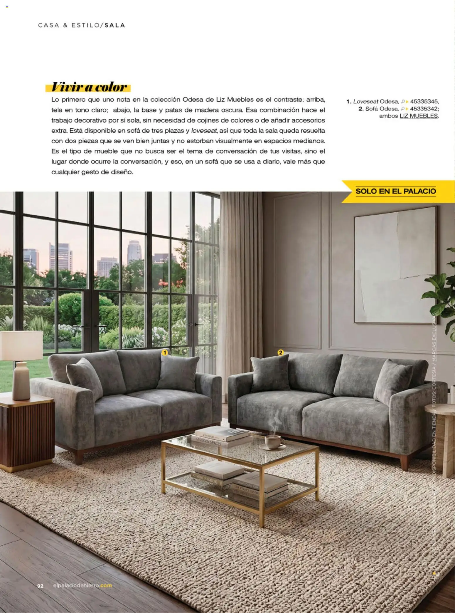 Nuevas ofertas de Palacio De Hierro válidas en toda la República Mexicana desde el 01/09/2026. ¡Encuentra las mejores ofertas en Palacio De Hierro catálogo La Gaceta! | Página: 96 | Productos: Sofá, Sala