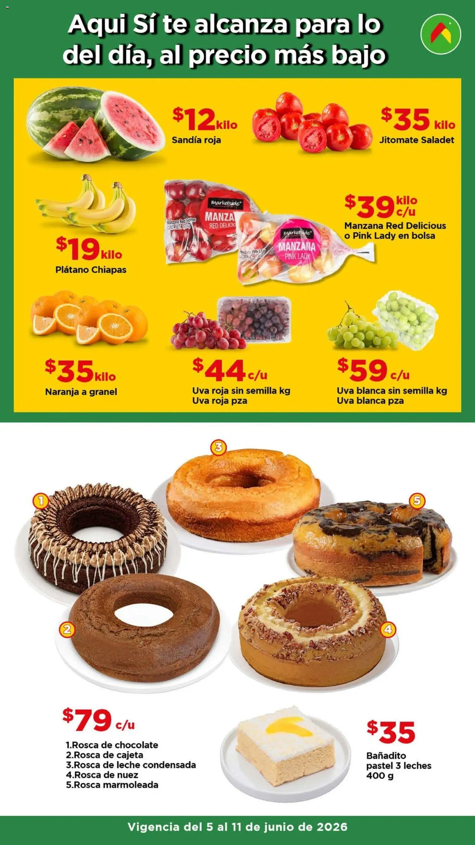 Nuevas ofertas de Bodega Aurrerá válidas en toda la República Mexicana desde el 05.06.2026. ¡Encuentra las mejores ofertas en Bodega Aurrerá folleto Date un gusto sin gastar de más! | Página: 3 | Productos: Sandía, Manzana, Nuez, Té