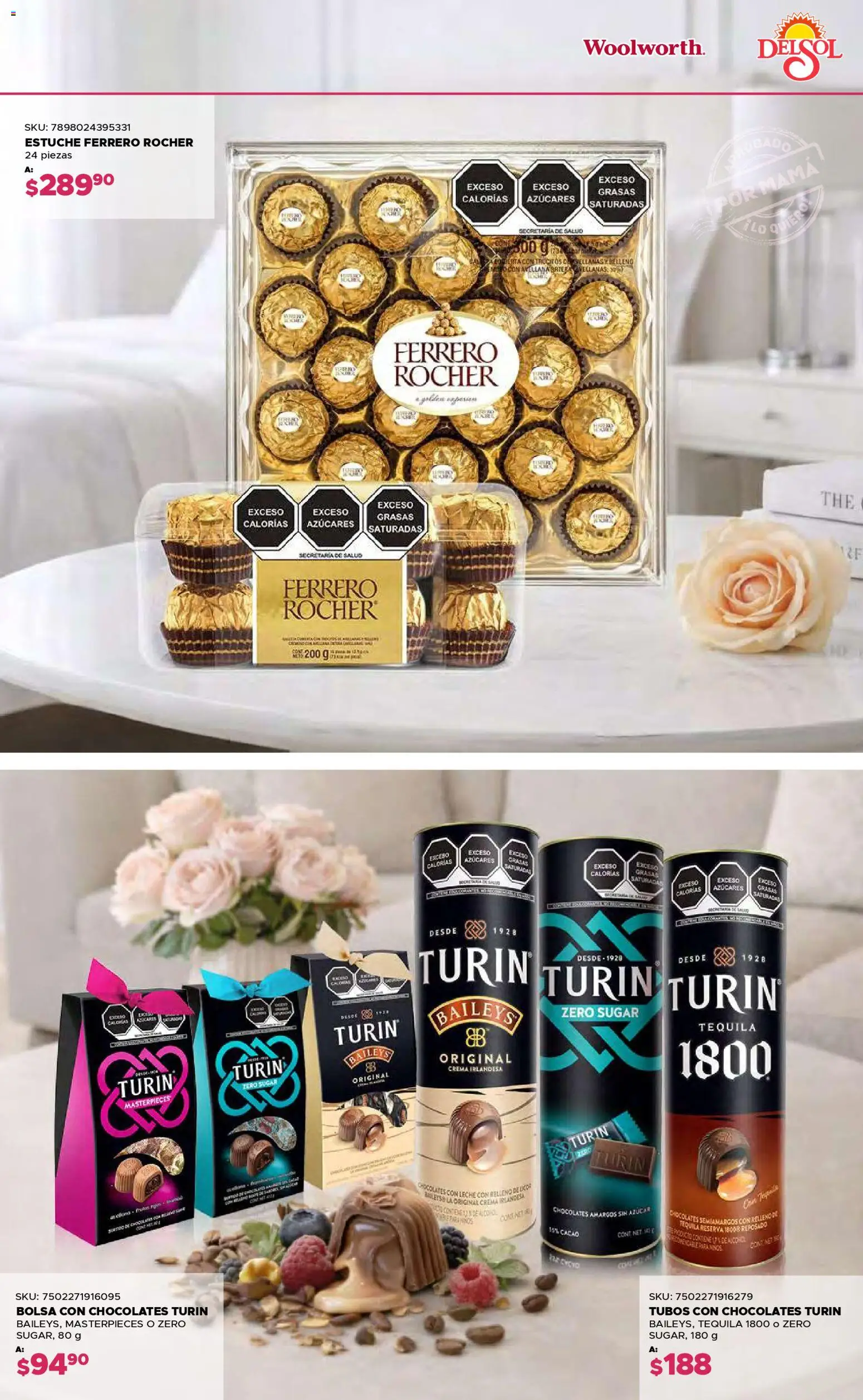 Nuevas ofertas de Del Sol y Woolworth válidas en toda la República Mexicana desde el 16.04.2026. ¡Encuentra las mejores ofertas en Del Sol y Woolworth catálogo Si Mamá Lo Quiere, ¡Lo Tenemos! | Página: 8 | Productos: Azúcar, Crema, Bolsa, Tequila