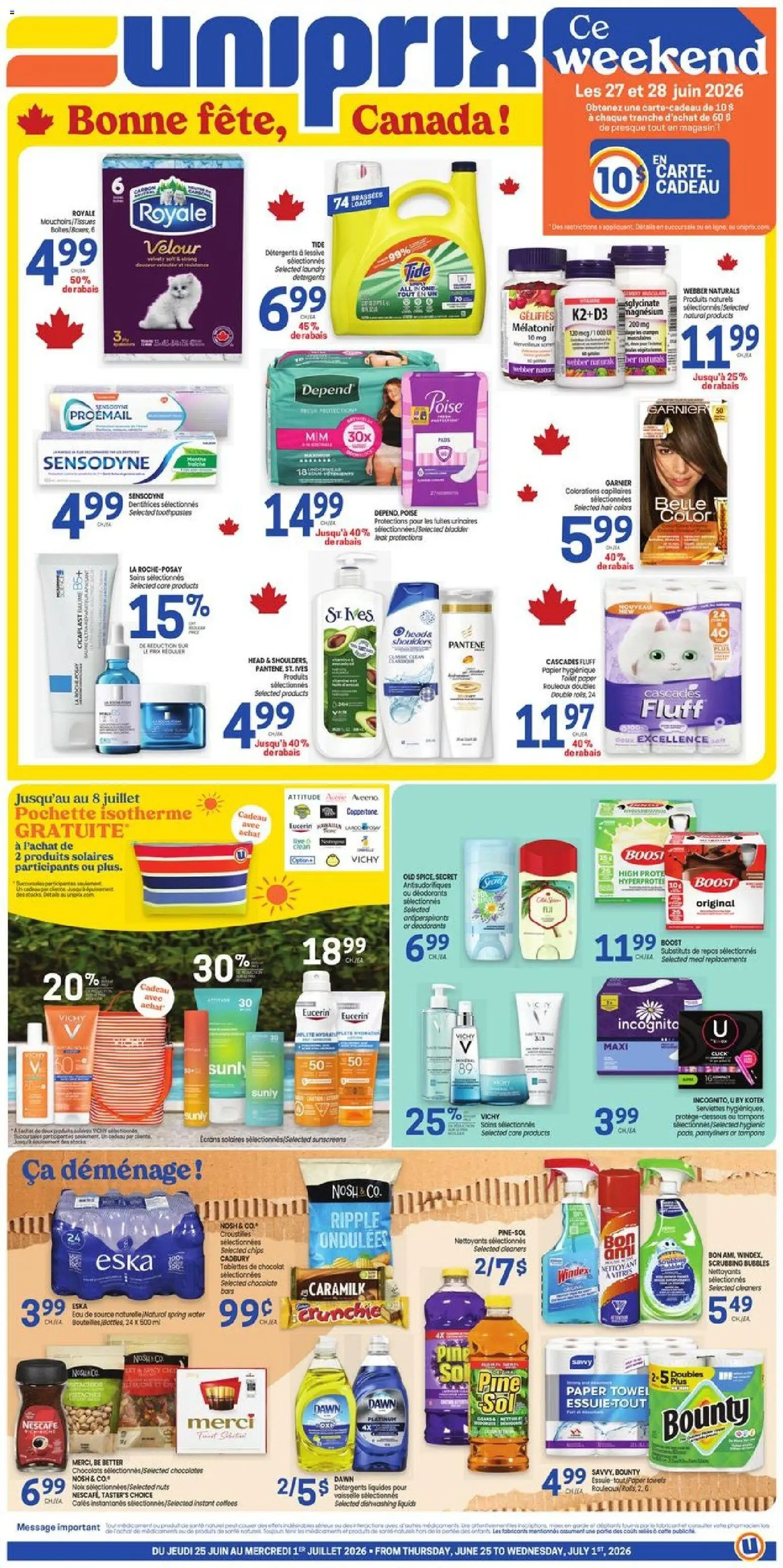 Uniprix flyer valid from Jun 25, 2026 | Page: 1 | Products: Chips