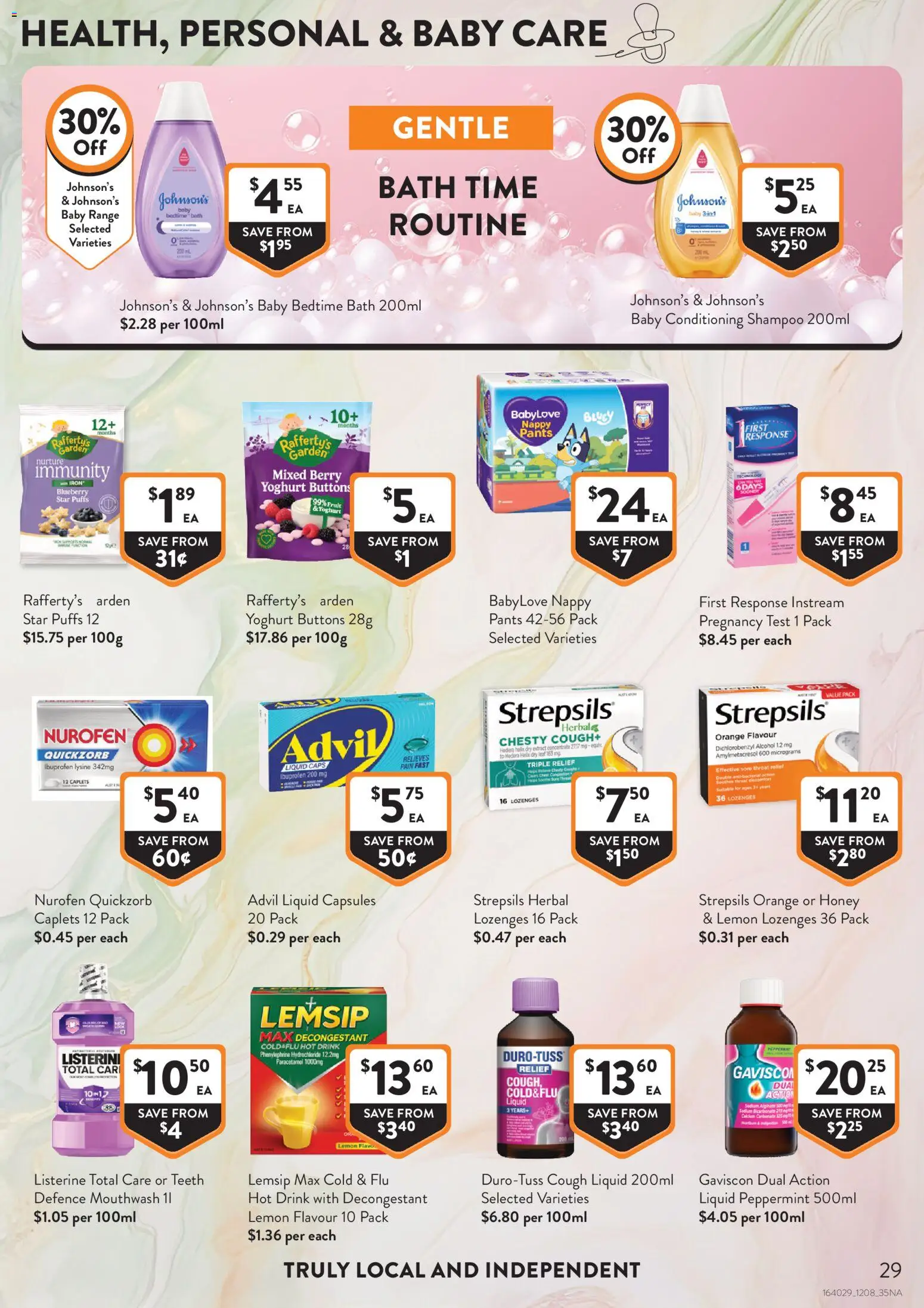 Foodworks catalogue - valid from 12/08/2026 | Page: 29 | Products: Mouthwash, Pants, Lemon, Pregnancy test