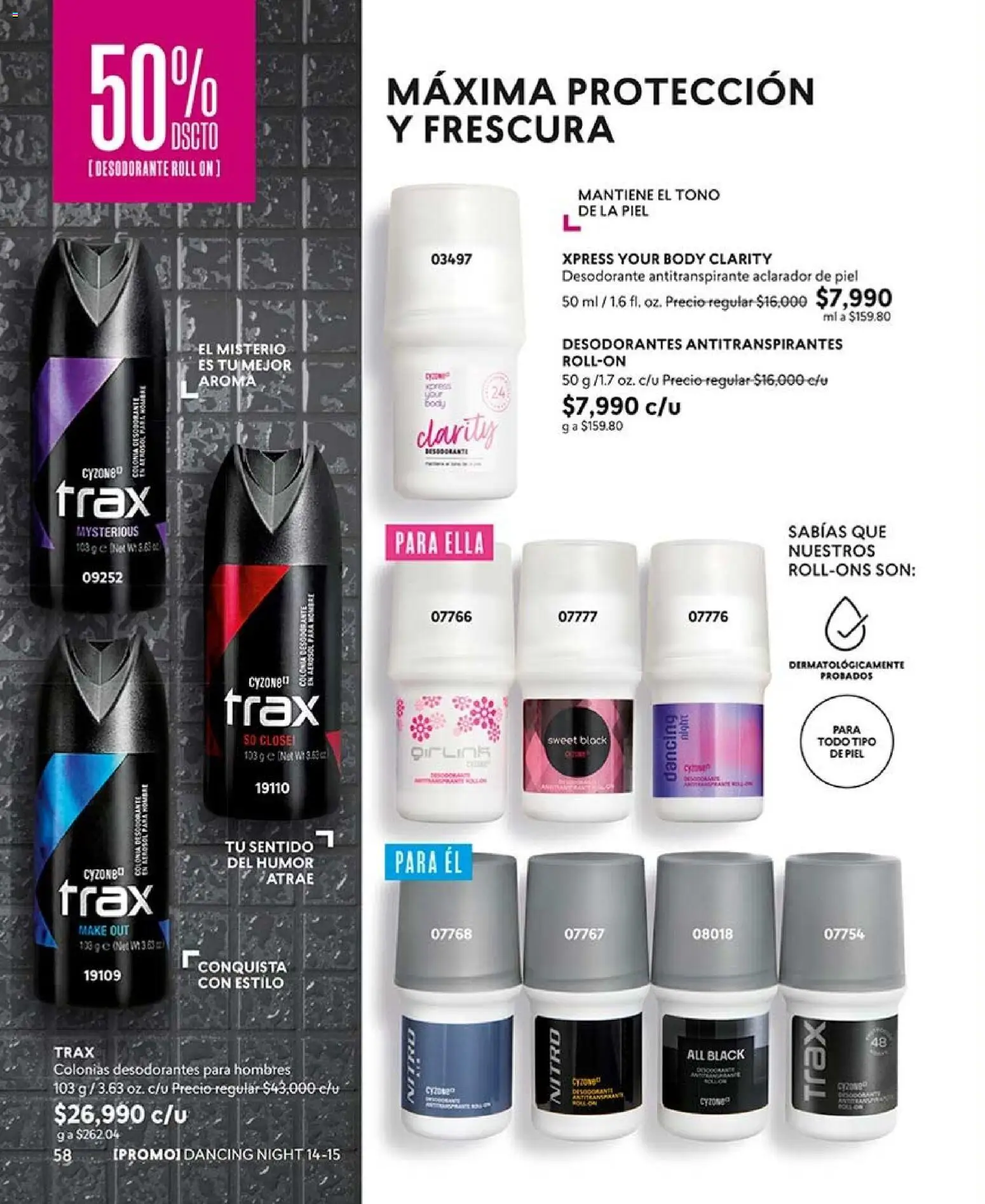 CyZone revista - valida desde el 10/08/2026 | Página: 70 | Productos: Body, Desodorante, Antitranspirante