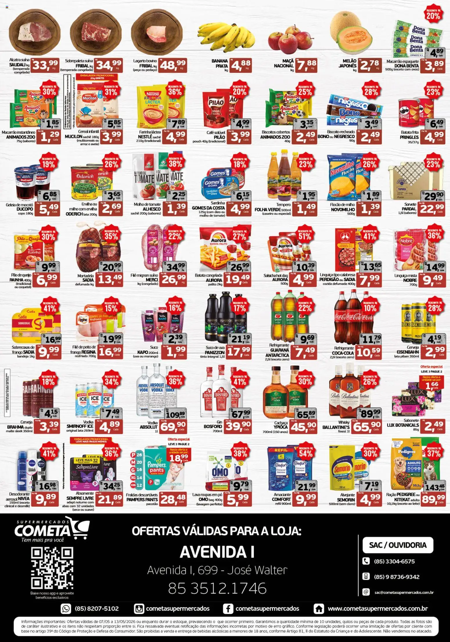 Cometa Supermercados Folheto - válido de 07.05.2026 | Página: 2 | Produtos: Pó, Leite, Óleo, Sorvete