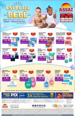 Assaí Atacadista ofertas - MG - Pré-Visualização do folheto da loja Assaí Atacadista, válido de 01.05.2026 | Página: 1 | Produtos: Shampoo, Sabonete, Baixo, Algodão