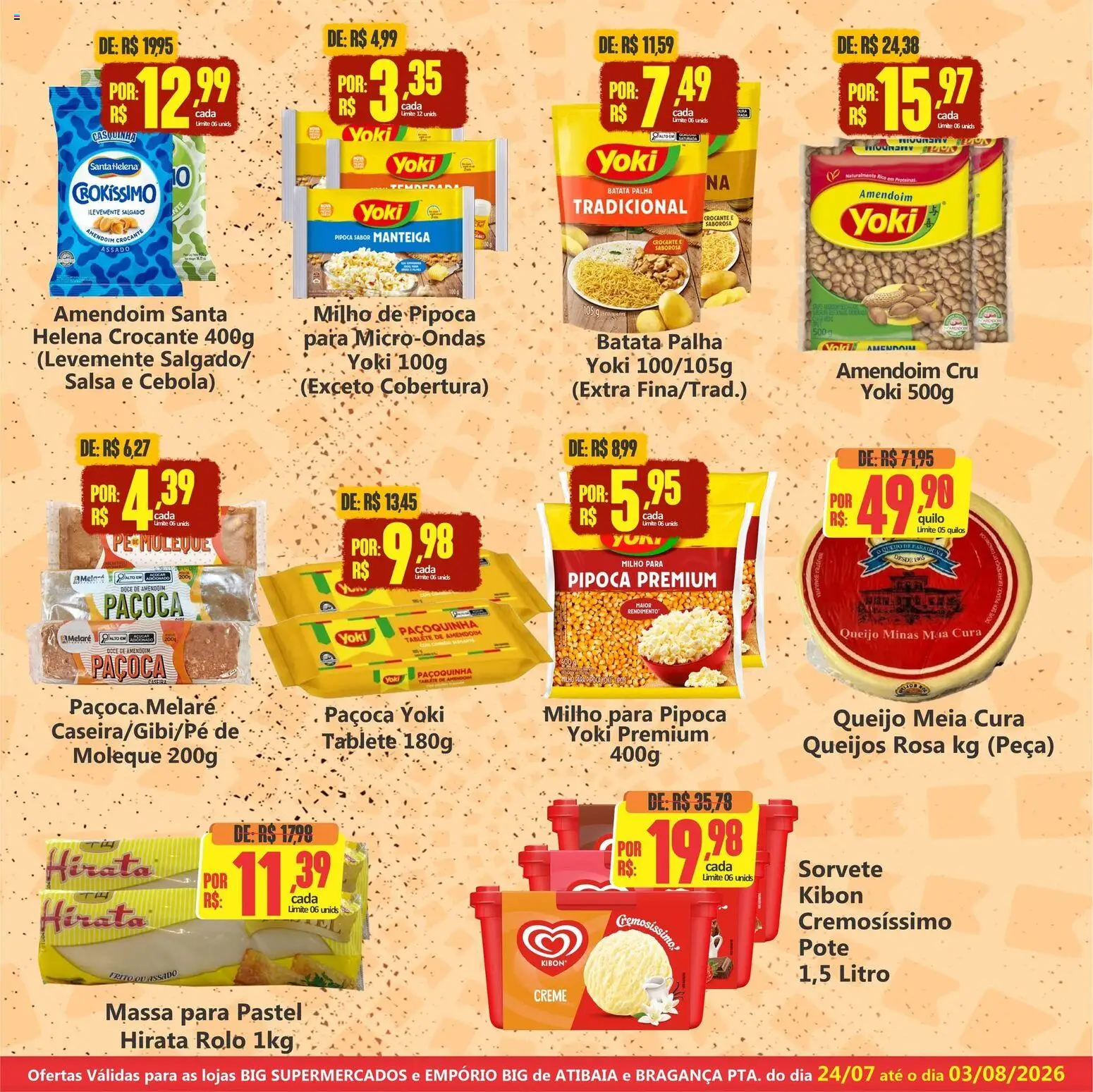 Big Supermercados Folheto - válido de 24/07/2026 | Página: 2 | Produtos: Amendoim, Microondas, Sorvete, Paçoca