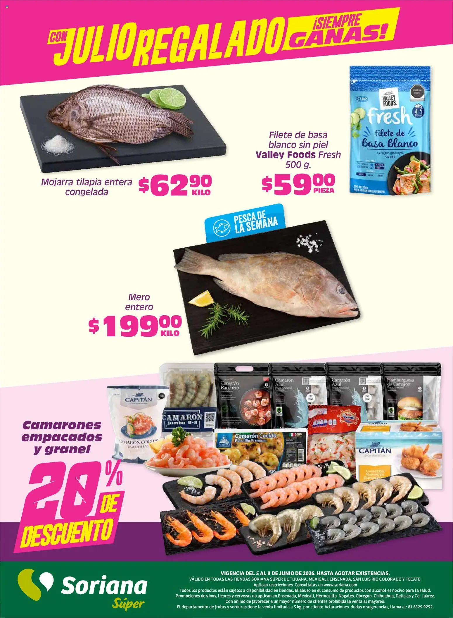 Nuevas ofertas de Soriana válidas en toda la República Mexicana desde el 05.06.2026. ¡Encuentra las mejores ofertas en Soriana Fin de Semana Súper: Tijuana, Mexicali, Ensenada, San Luis Río Colorado y Tecate! | Página: 5
