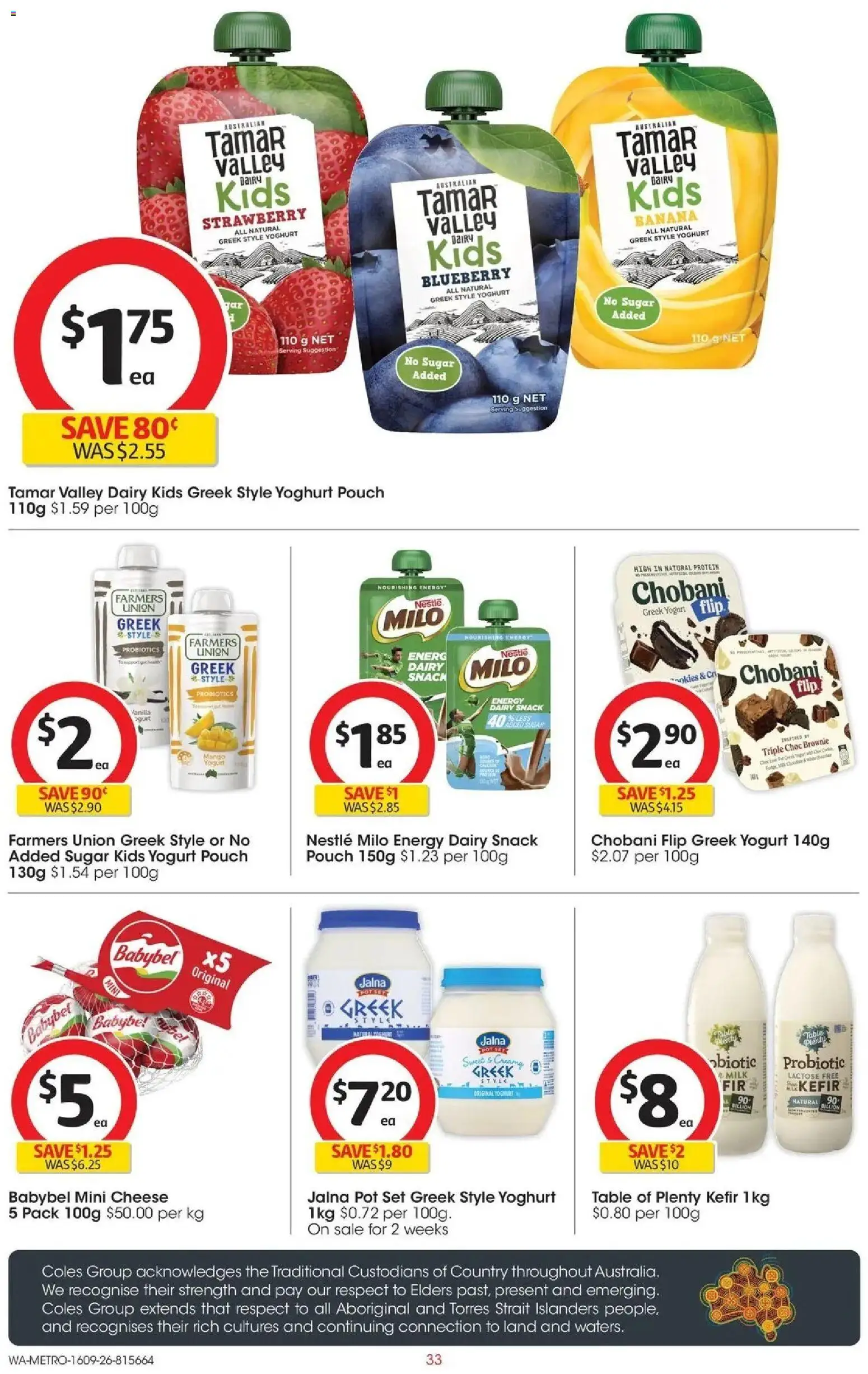 ﻿Coles catalogue valid from 16/09/2026 > Online Australia | Page: 33 | Products: Yogurt, Protein, Cheese, Probiotics
