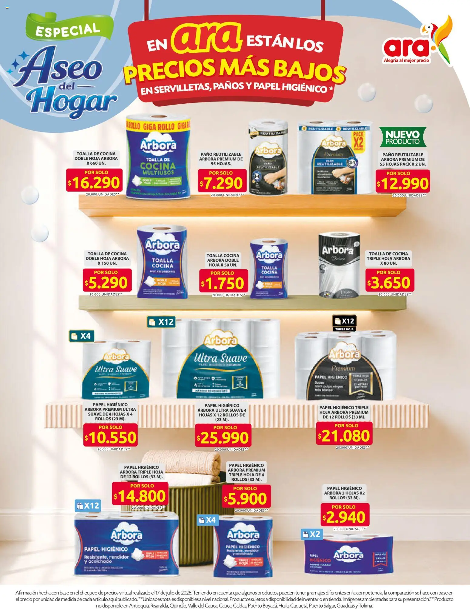 Ara revista - valida desde el 30/07/2026 | Página: 10 | Productos: Cocina, Toalla, Papel higiénico