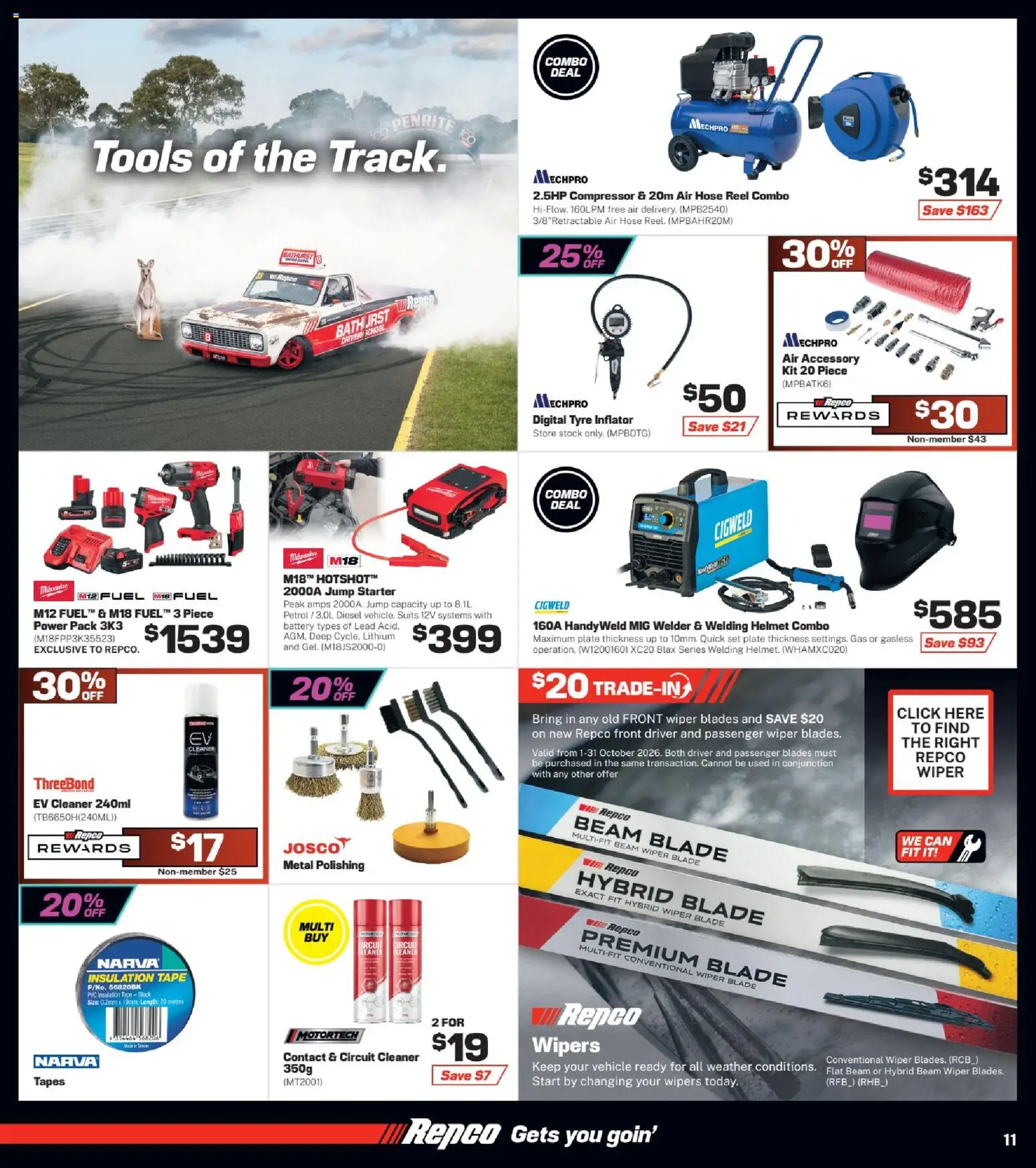 Repco catalogue - valid from 30/09/2026 | Page: 11 | Products: Battery, Compressor, Digital, Tools