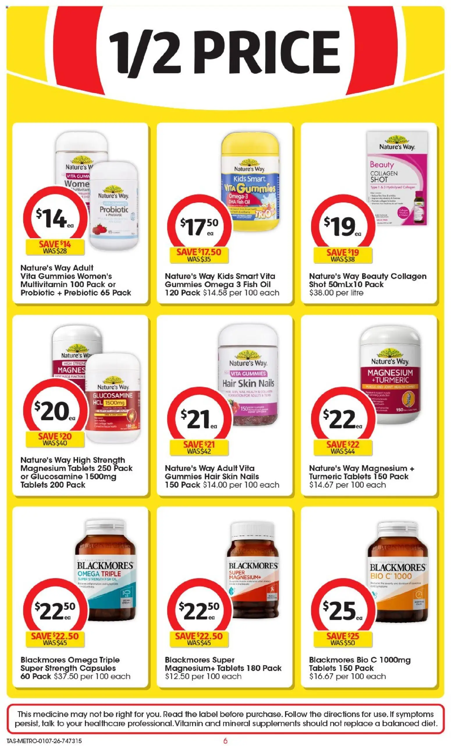 Coles catalogue - valid from 01/07/2026 | Page: 6 | Products: Oil, Fish, Fish oil, Vitamin