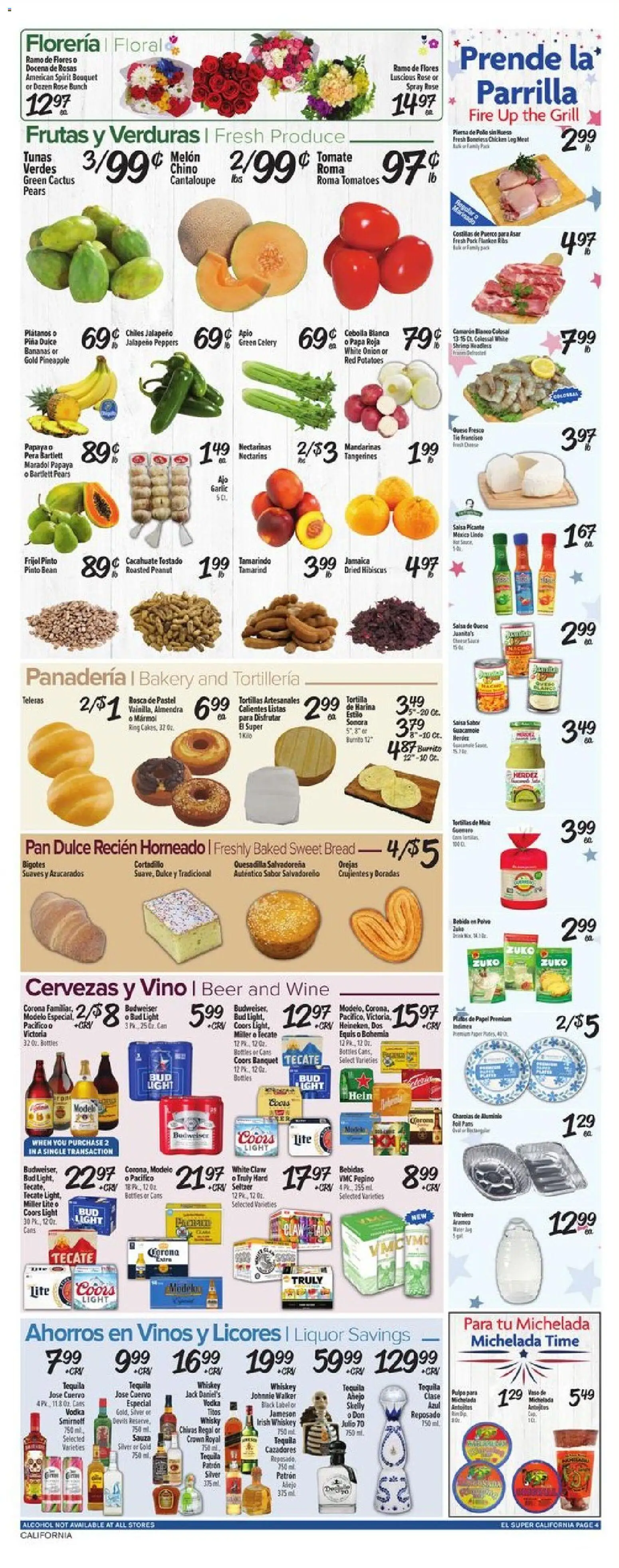 El Super Weekly Ad - CA - valid from 09/02/2026 | Page: 4 | Products: Peppers, Tortillas, Celery, Melon