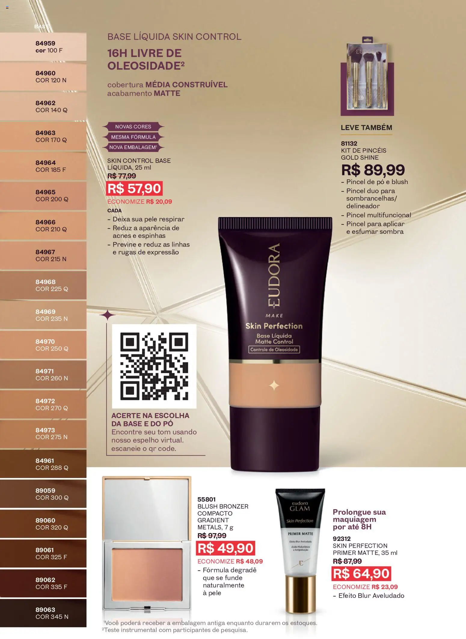 Eudora Folheto - válido de 16/09/2026 | Página: 67 | Produtos: Blush, Delineador, Espelho, Base