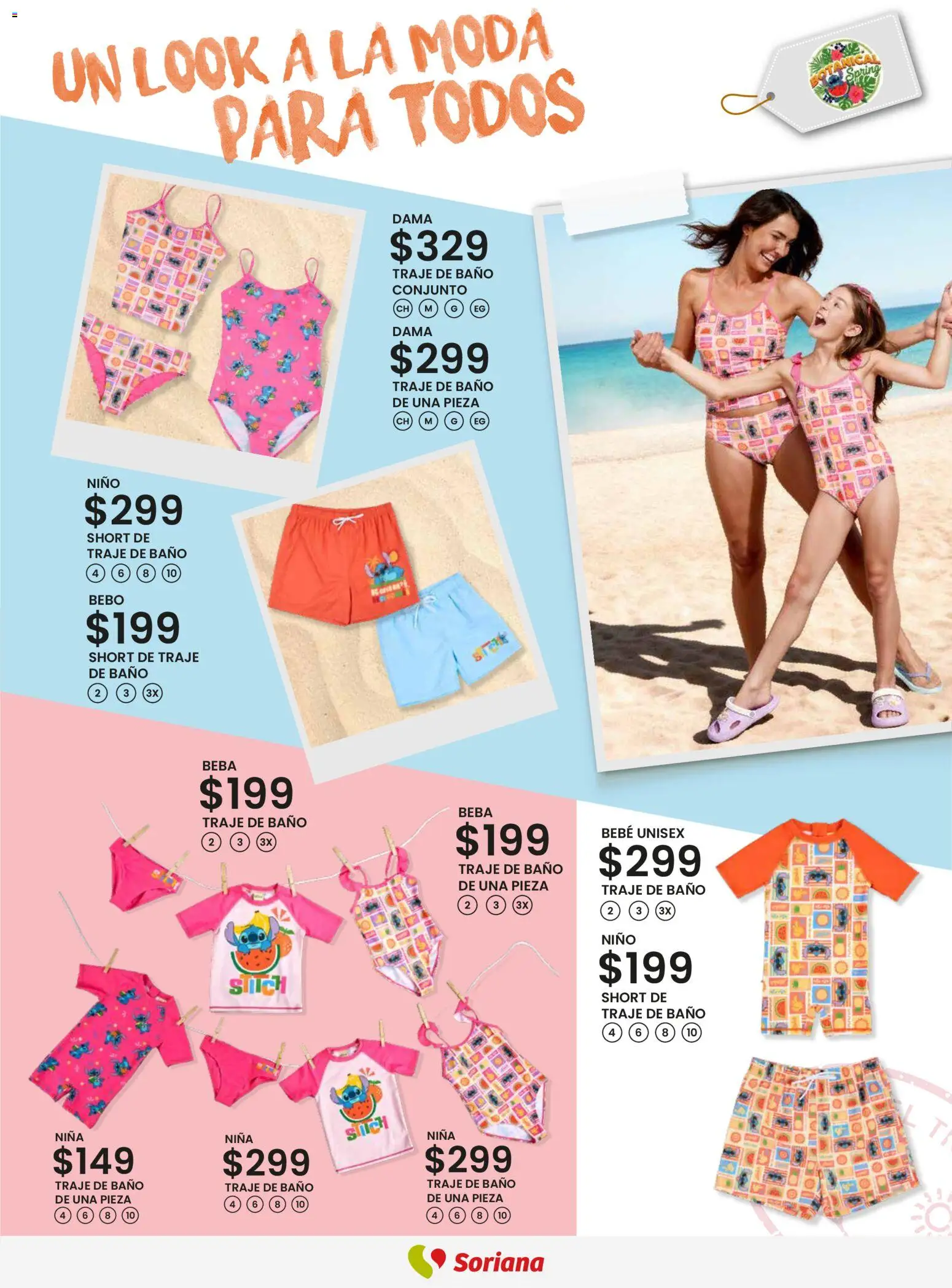 Nuevas ofertas de Soriana válidas en toda la República Mexicana desde el 12.03.2026. ¡Encuentra las mejores ofertas en Soriana - Catálogo Primavera Verano Híper Nacional! | Página: 7 | Productos: Traje, Conjunto, Traje de baño, Short