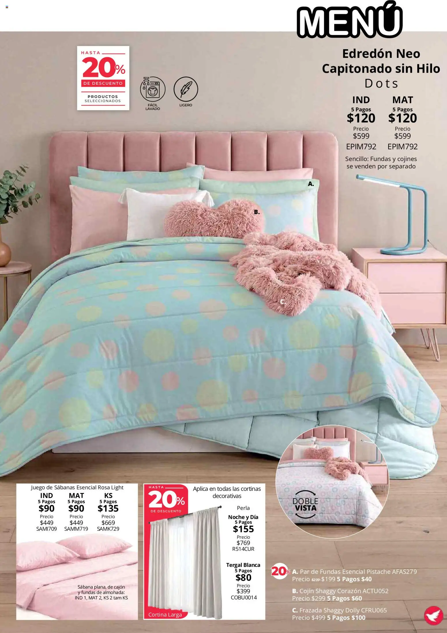 Nuevas ofertas de Colchas Concord válidas en toda la República Mexicana desde el 01/08/2026. ¡Encuentra las mejores ofertas en Colchas Concord catálogo! | Página: 70 | Productos: Juego, Almohada, Sabanas, Cortinas
