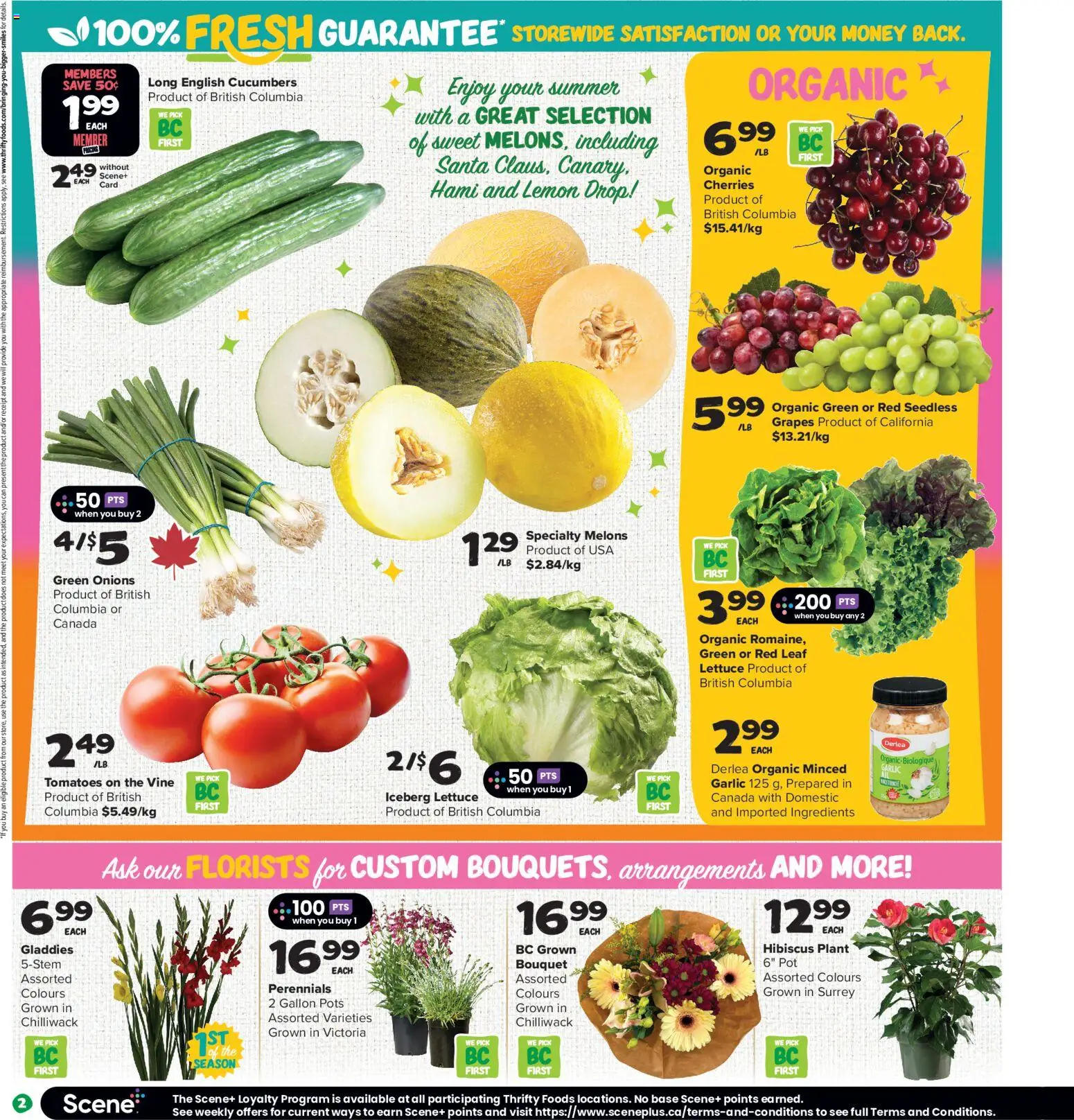 Thrifty Foods flyer valid from Jul 2, 2026 | Page: 3 | Products: Cucumbers, Tomatoes