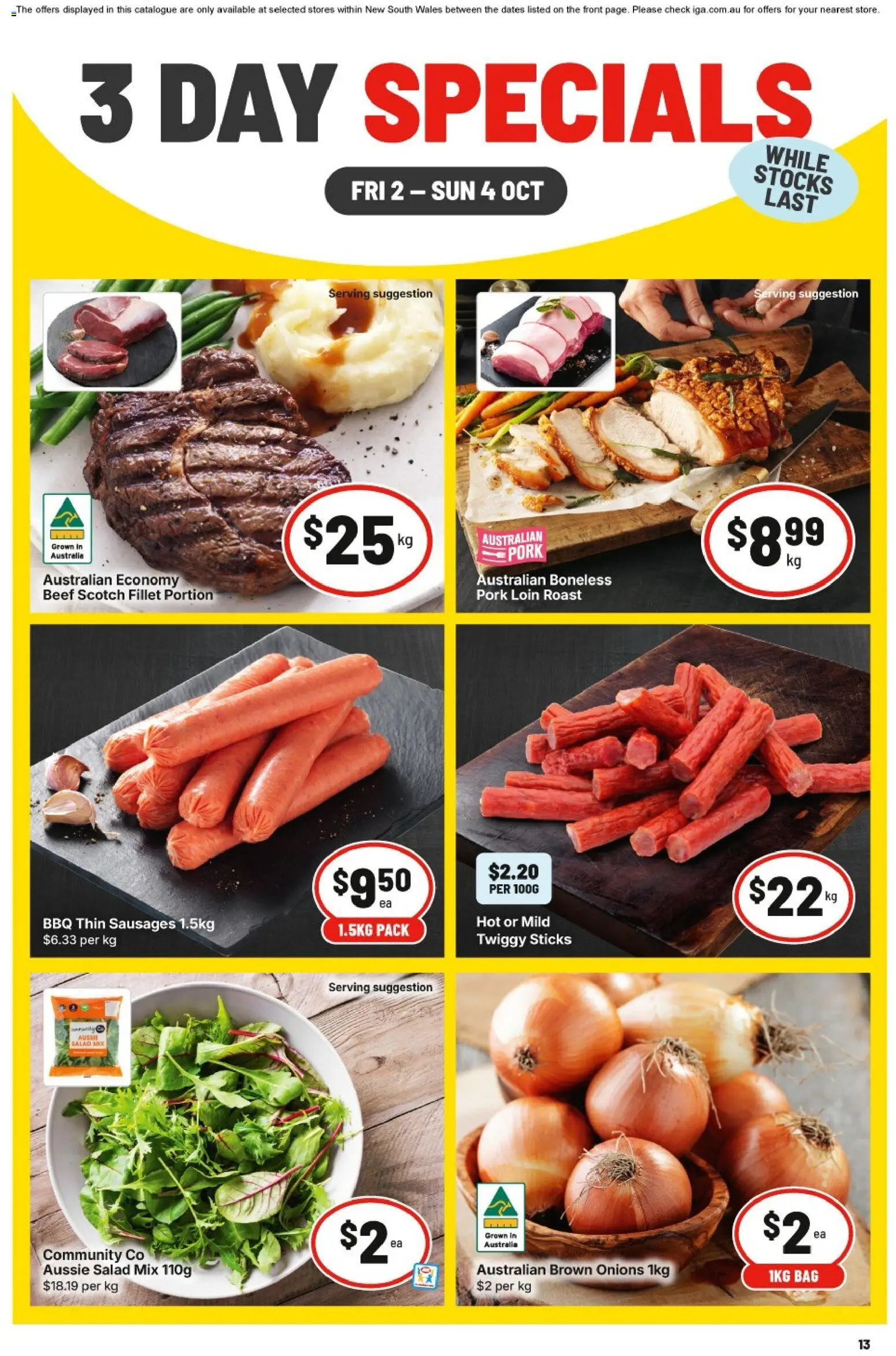 IGA catalogue - valid from 02/10/2026 | Page: 1 | Products: Beef, Onions, Scotch, Bag
