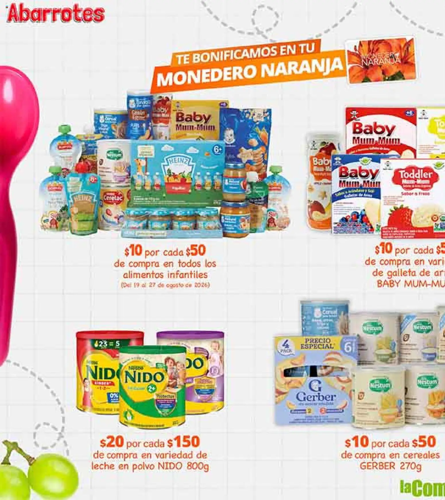 Nuevas ofertas de La Comer válidas en toda la República Mexicana desde el 19/08/2026. ¡Encuentra las mejores ofertas en La Comer folleto! | Página: 72 | Productos: Monedero, Leche, Té, Polvo