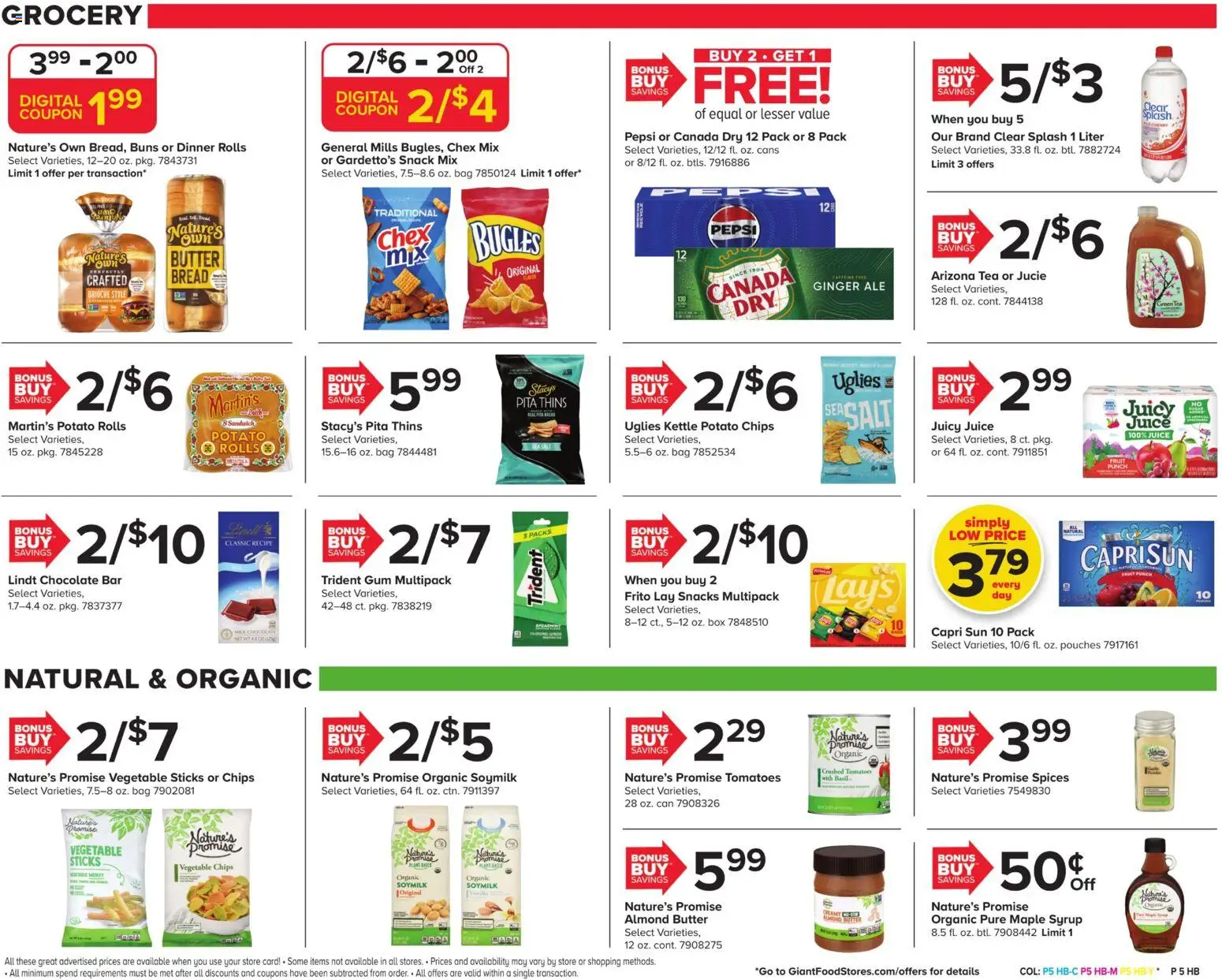 Giant Weekly Ad - valid from 09/18/2026 | Page: 11 | Products: Chocolate bar, Maple syrup, Tea, Chips