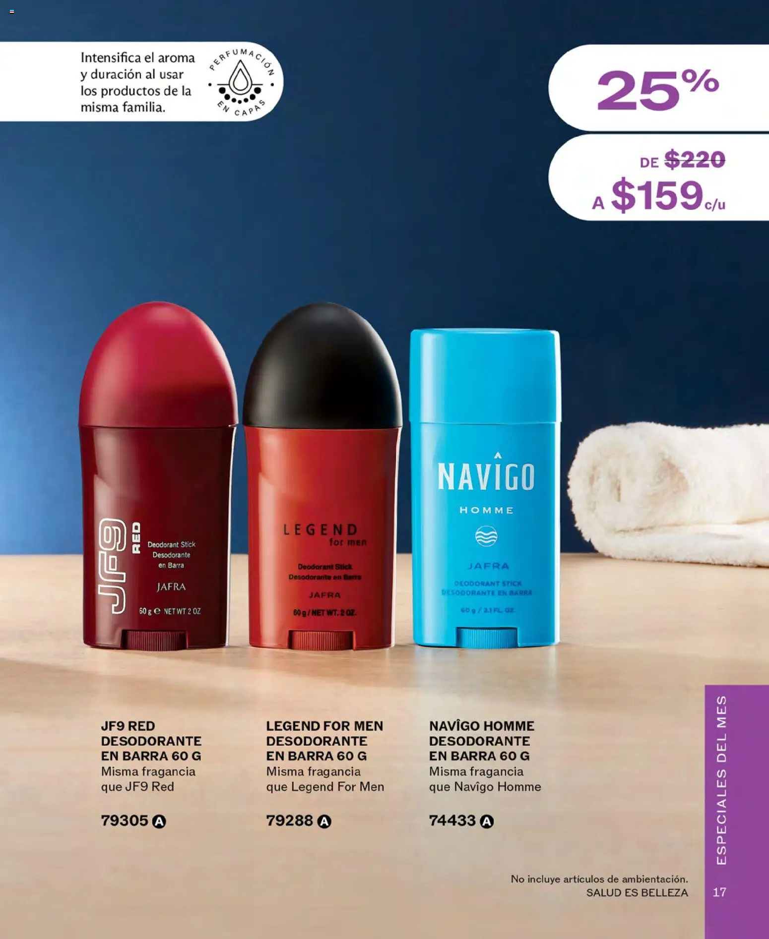 Nuevas ofertas de JAFRA válidas en toda la República Mexicana desde el 01.06.2026. ¡Encuentra las mejores ofertas en JAFRA catálogo! | Página: 17 | Productos: Desodorante, Barra, Fragancia