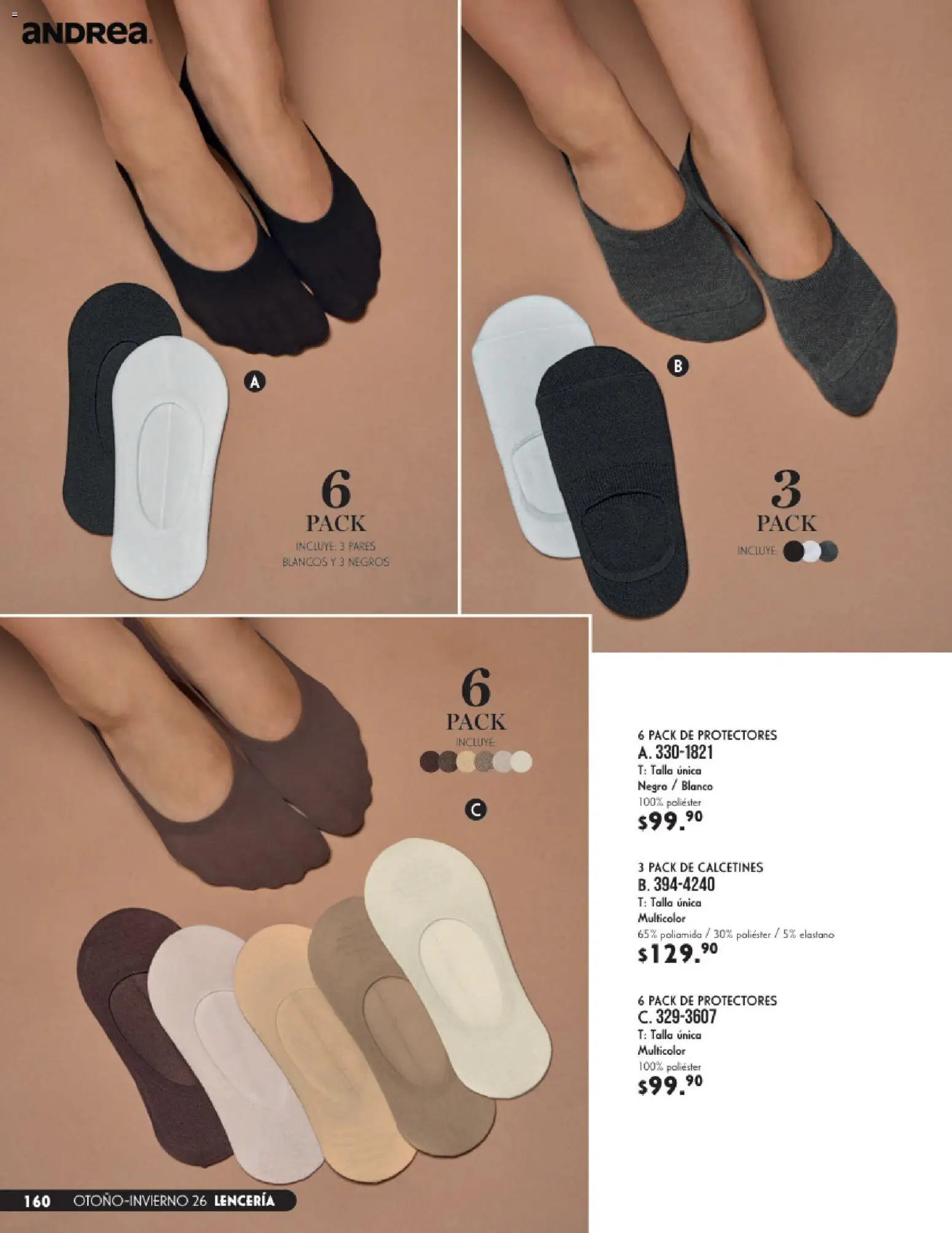 Nuevas ofertas de Andrea válidas en toda la República Mexicana desde el 23/08/2026. ¡Encuentra las mejores ofertas en Andrea catálogo Lencería & vestir interior! | Página: 20 | Productos: Calcetines, Lenceria