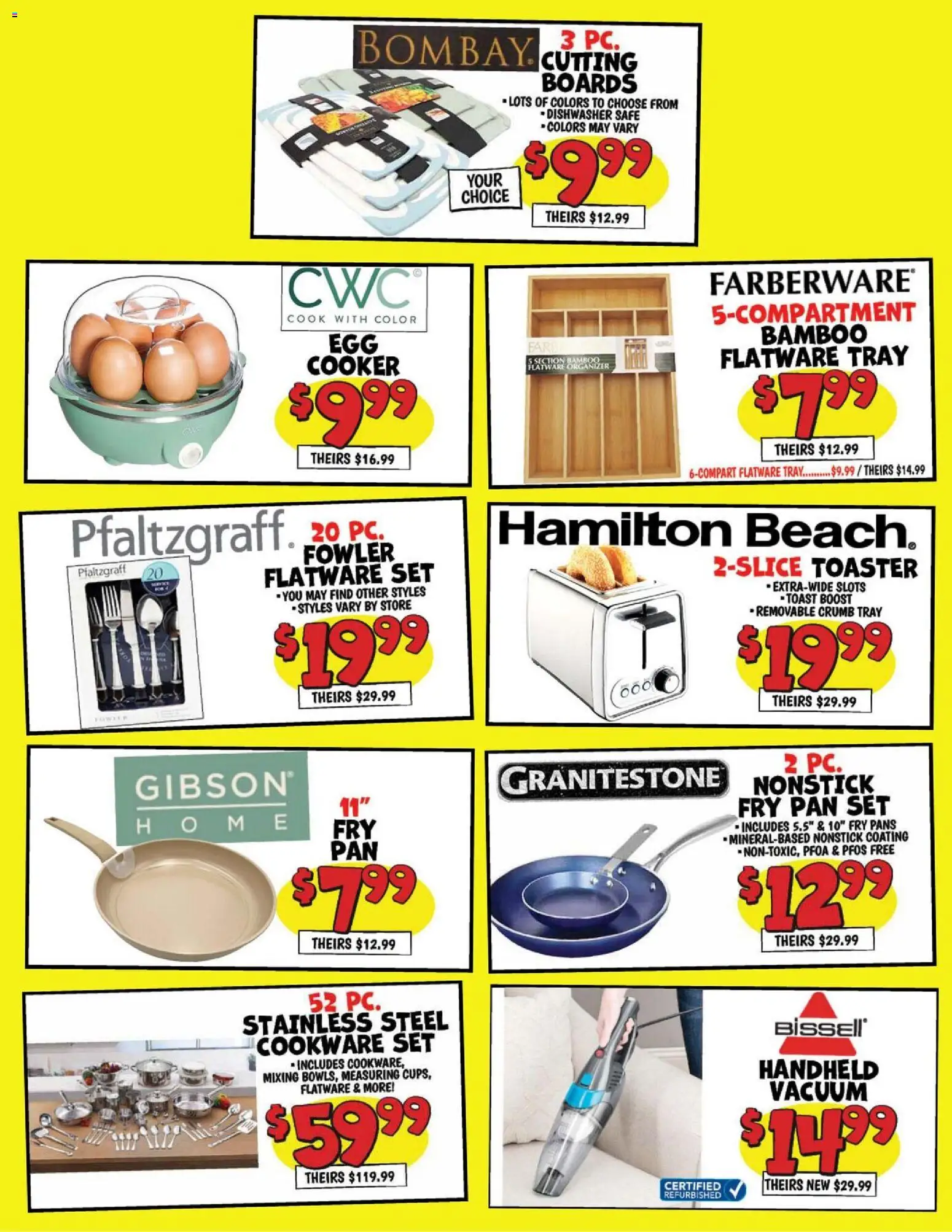 Ollie's Ad - valid from 07/14/2026 | Page: 2 | Products: Toaster, Safe, Vacuum, Dishwasher