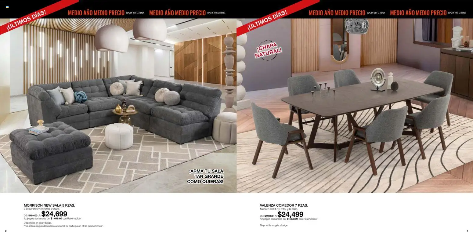 Nuevas ofertas de Muebles Dico válidas en toda la República Mexicana desde el 01/09/2026. ¡Encuentra las mejores ofertas en Muebles Dico catálogo! | Página: 2 | Productos: Mesa, Sala