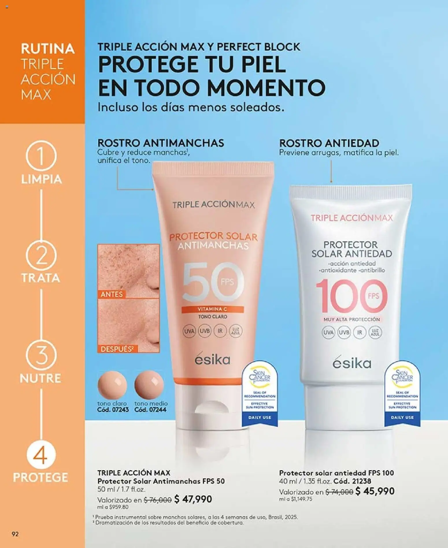 Ésika revista - valida desde el 28/08/2026 | Página: 92 | Productos: Sobre, Protector solar