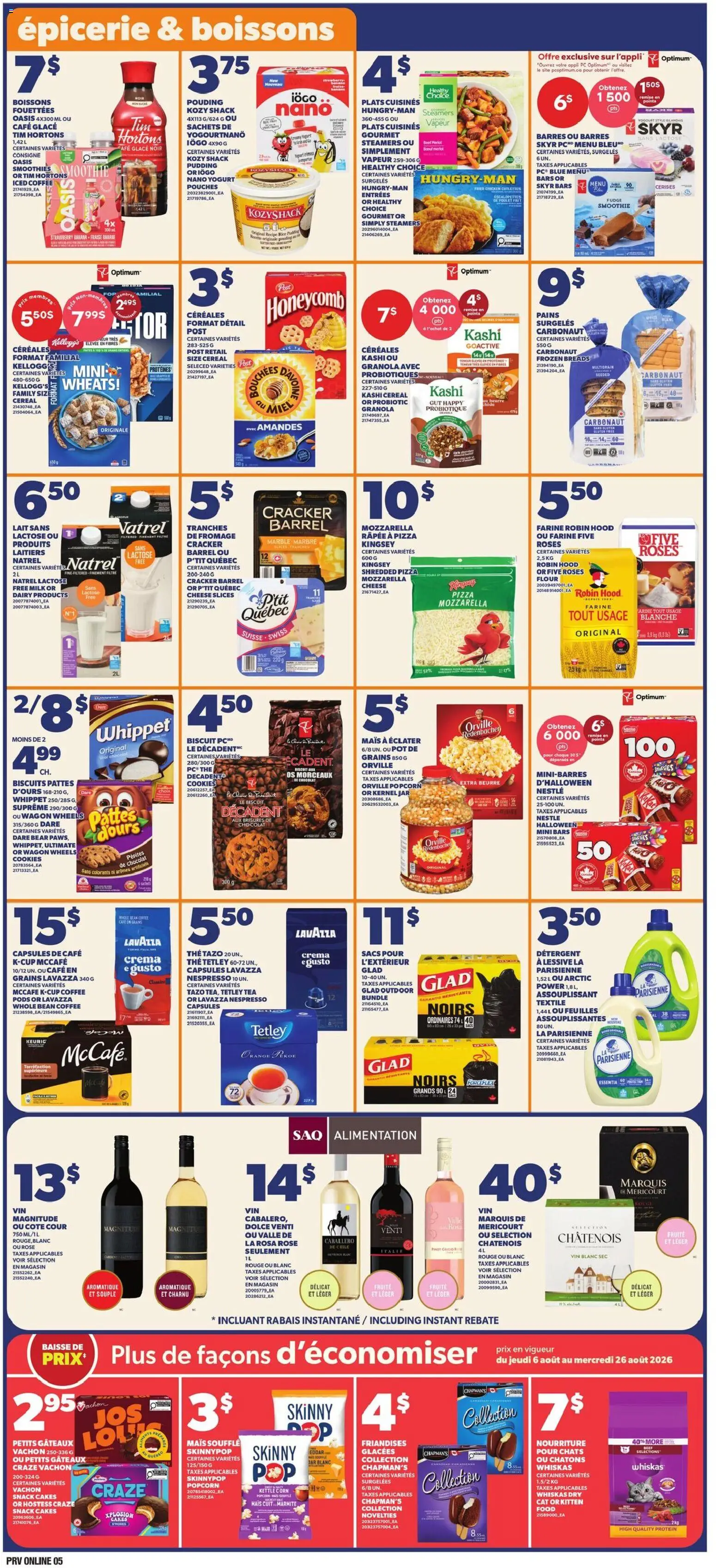 Provigo flyer valid from Aug 20, 2026 | Page: 7 | Products: Beef, Grains, Pizza, Protein