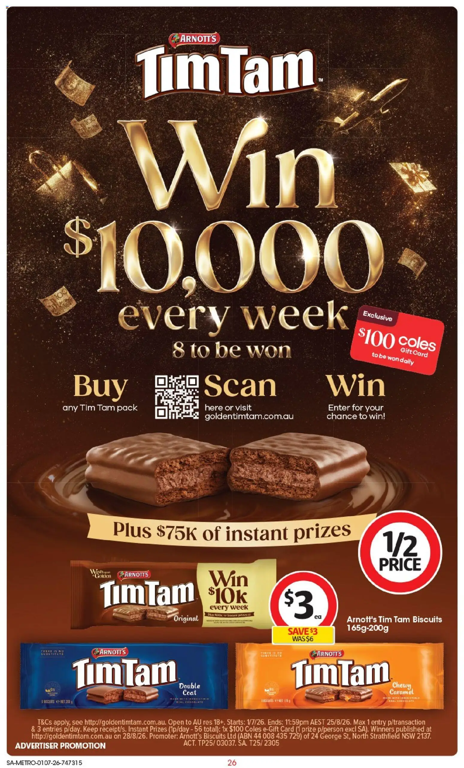 Coles catalogue - valid from 01/07/2026 | Page: 26 | Products: Chocolate, Biscuits, Coat
