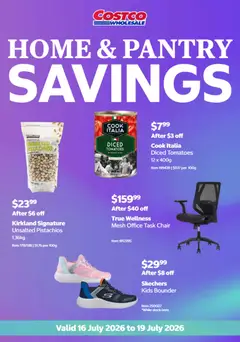 Preview of Costco Home & Pantry Savings - valid from 16/07/2026