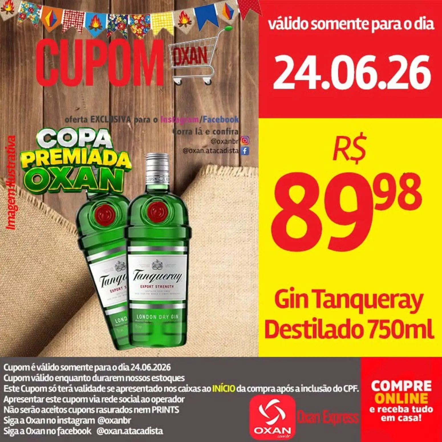 Oxan Atacadista Folheto - válido de 24/06/2026 | Página: 1 | Produtos: Copa, Gin