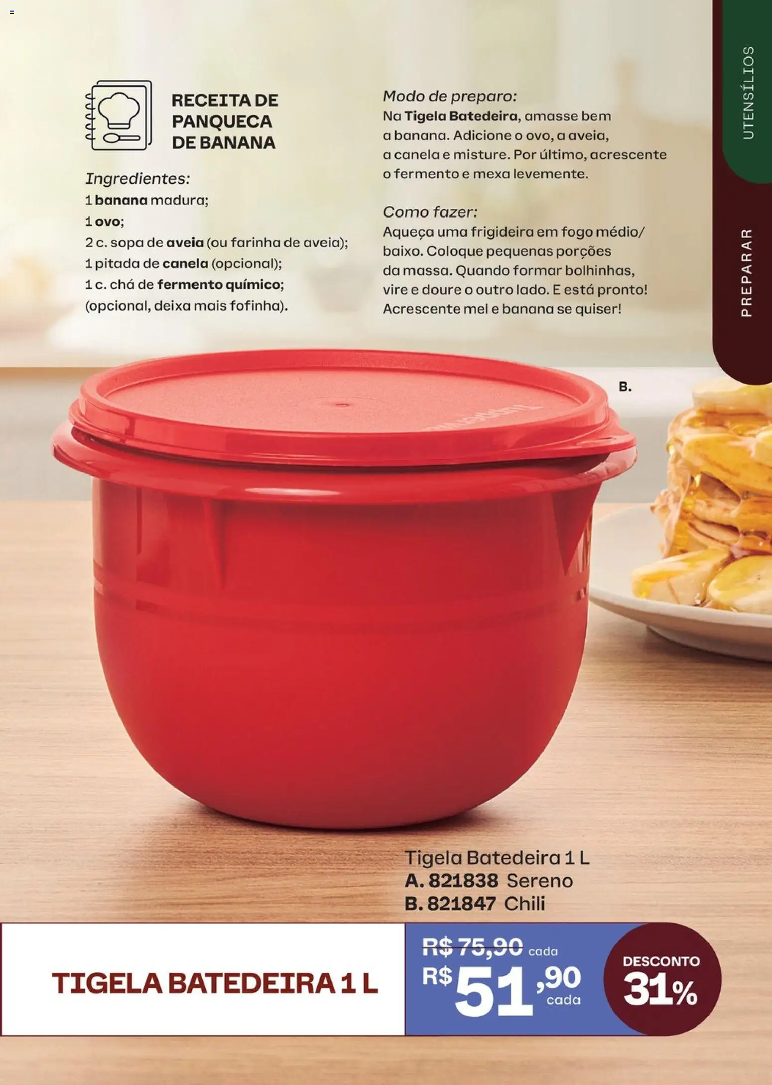 Tupperware Folheto - válido de 01/09/2026 | Página: 49 | Produtos: Batedeira, Frigideira, Mel, Canela