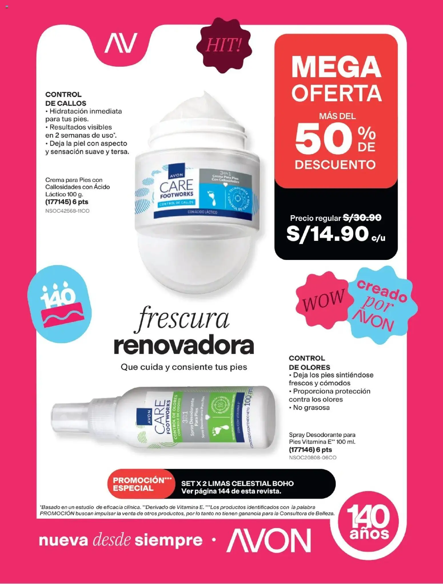 Catálogo Avon válido desde 11/08/2026 | Página: 146 | Productos: Desodorante, Crema