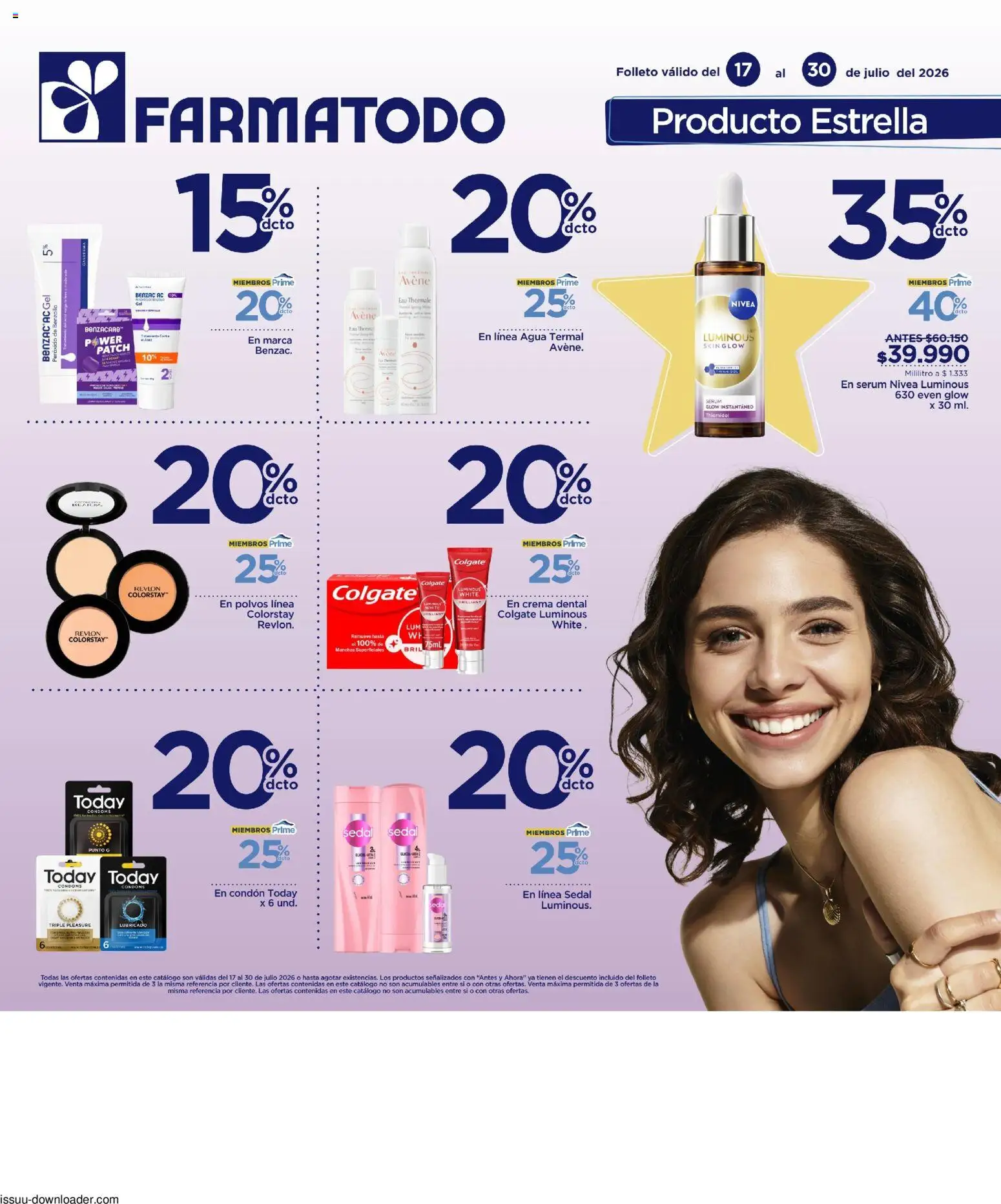 FarmaTodo revista - valida desde el 17/07/2026 | Página: 1 | Productos: Agua, Crema, Serum, Crema dental