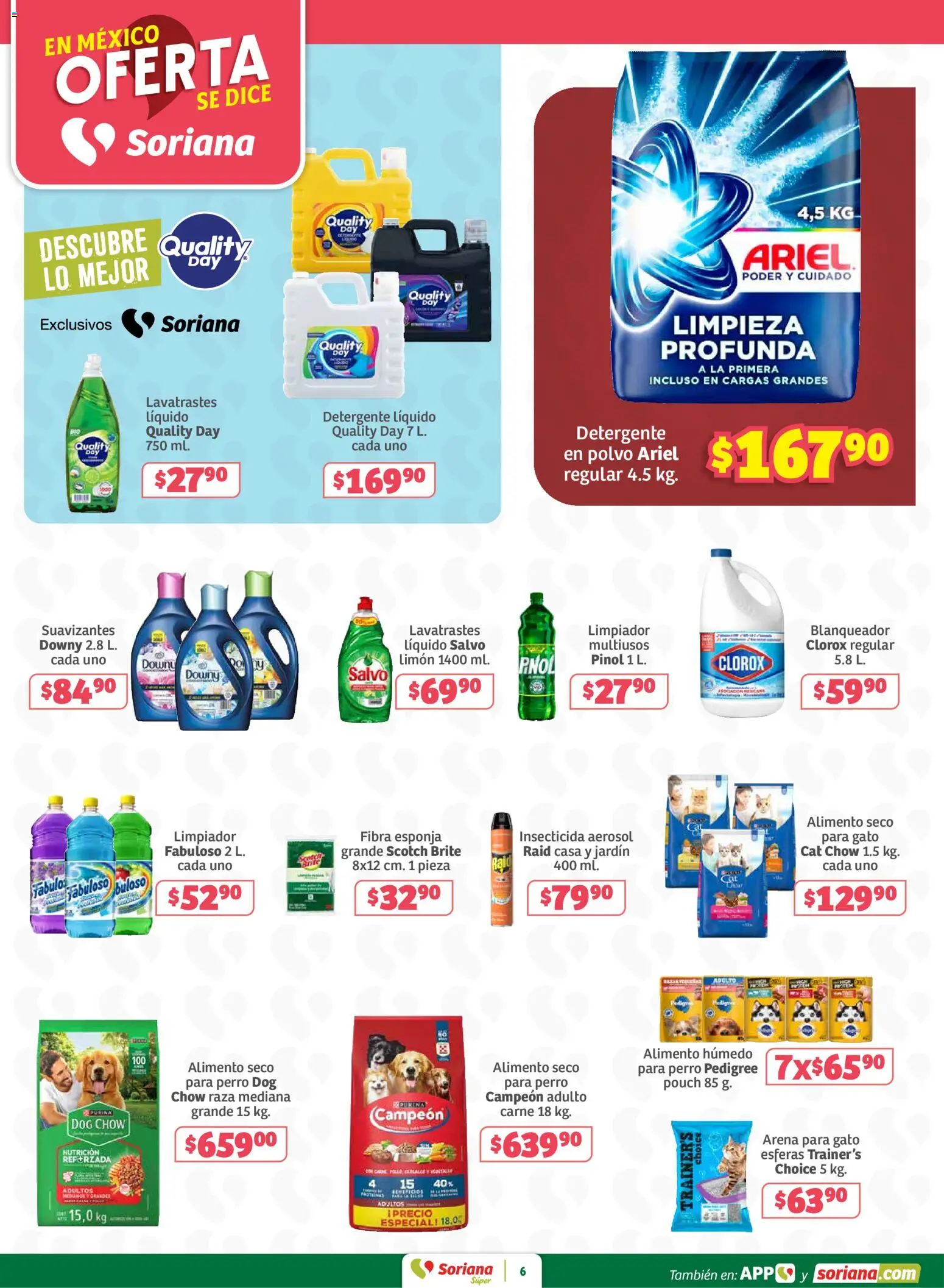 Nuevas ofertas de Soriana válidas en toda la República Mexicana desde el 31/07/2026. ¡Encuentra las mejores ofertas en Soriana Oferta se dice Soriana Súper Nacional! | Página: 6 | Productos: Esponja, Limón, Insecticida, Polvo
