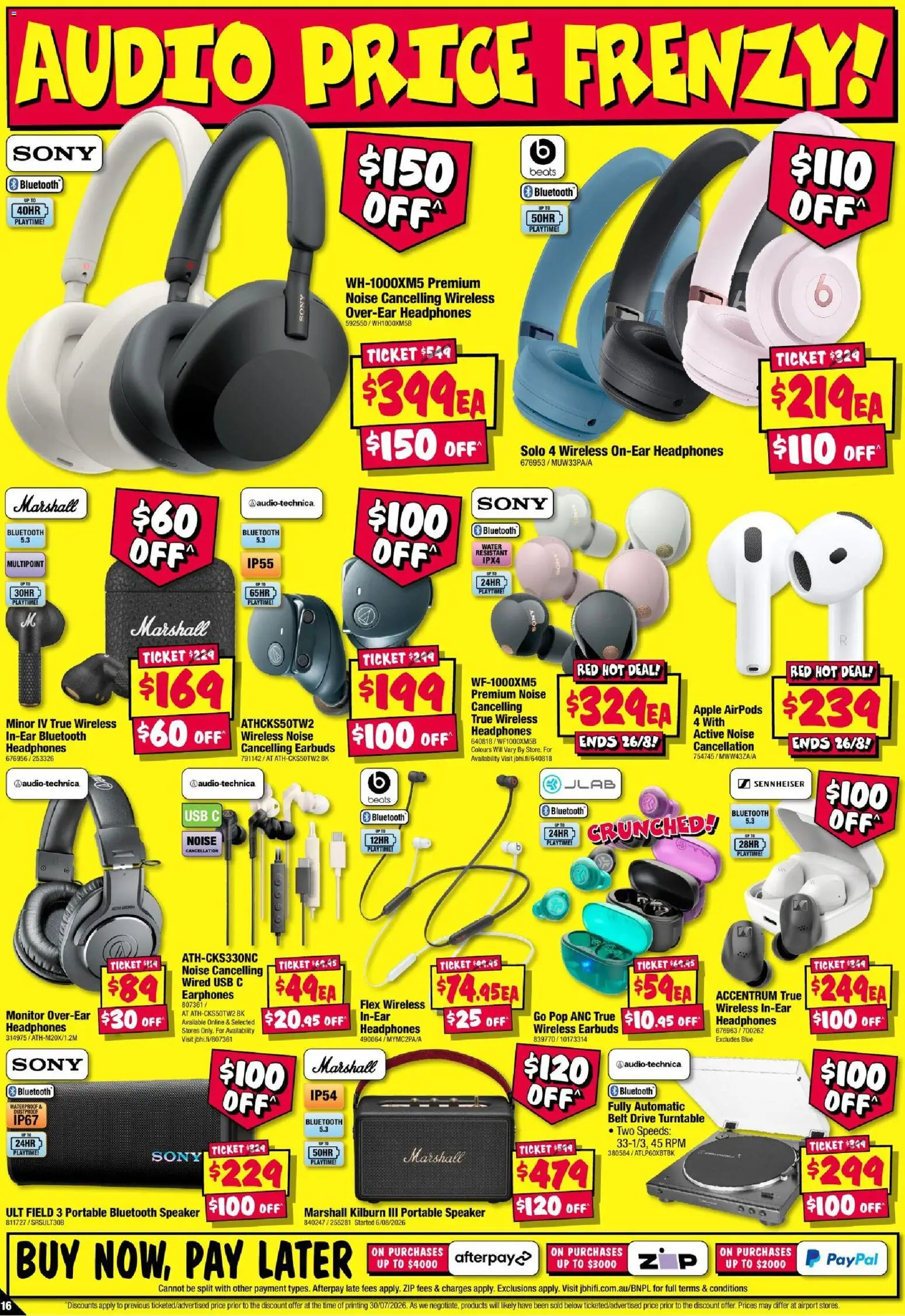JB Hi-Fi catalogue - valid from 13/08/2026 | Page: 16 | Products: Earphones, Headphones, Speaker, Portable