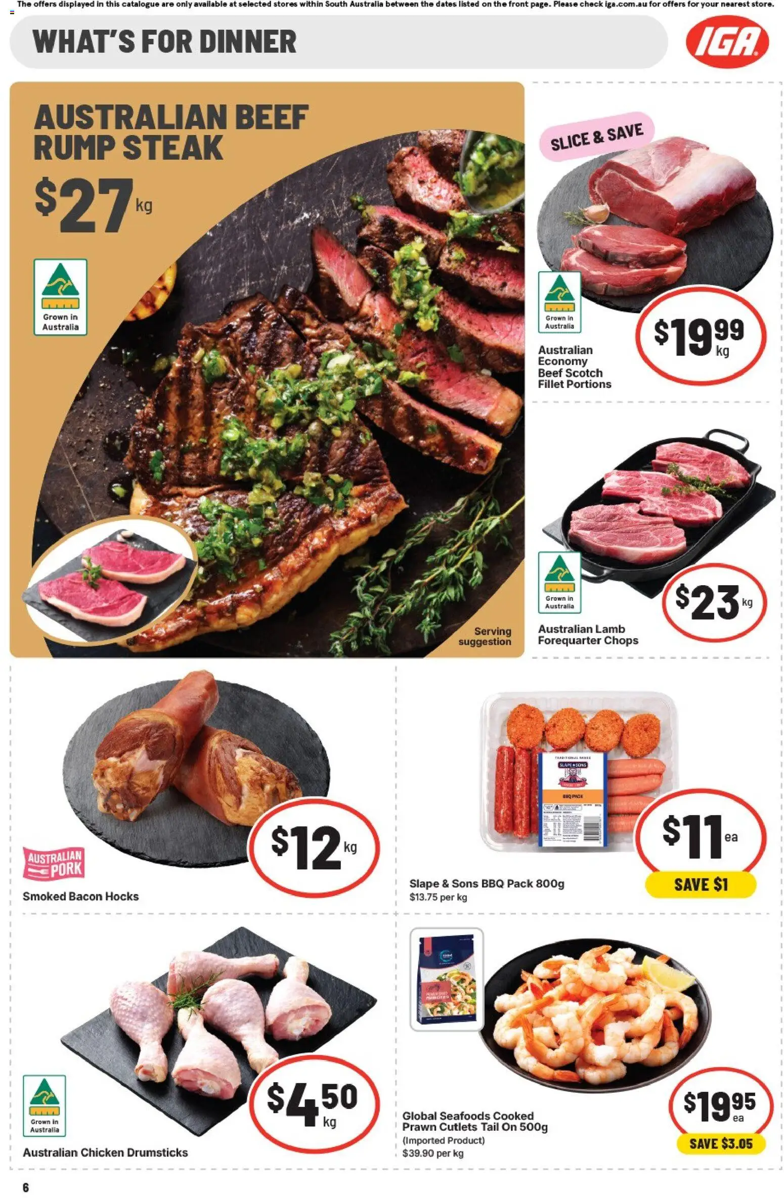 IGA catalogue - valid from 22/07/2026 | Page: 6 | Products: Lamb, Beef, Steak, Scotch