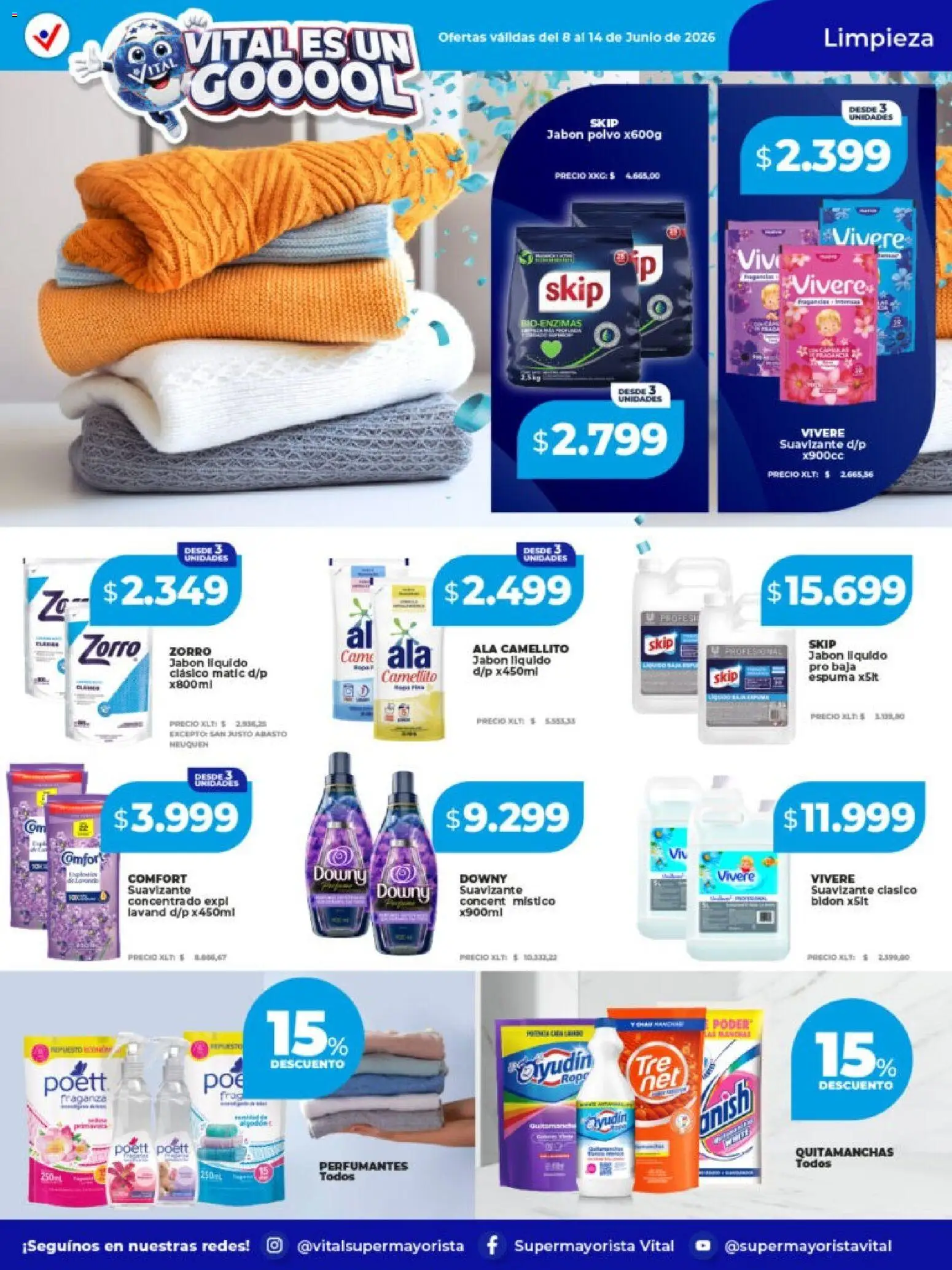 Vital ofertas │ válido desde el 08.06.2026 | Página: 7 | Productos: Polvo, Jabón, Quitamanchas, Suavizante