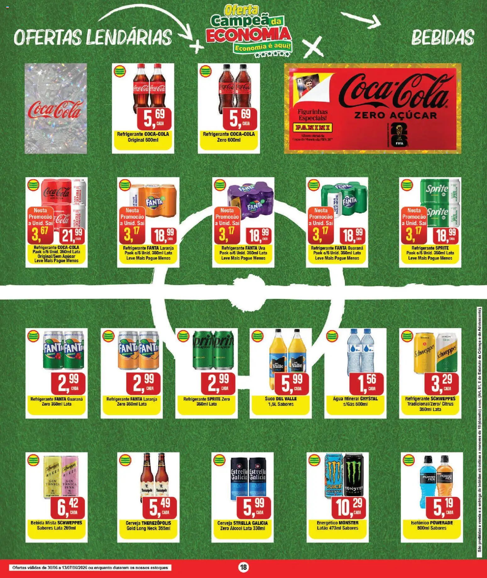 RedEconomia Folheto - válido de 30/06/2026 | Página: 18 | Produtos: Guaraná, Bebida, Água mineral, Monster