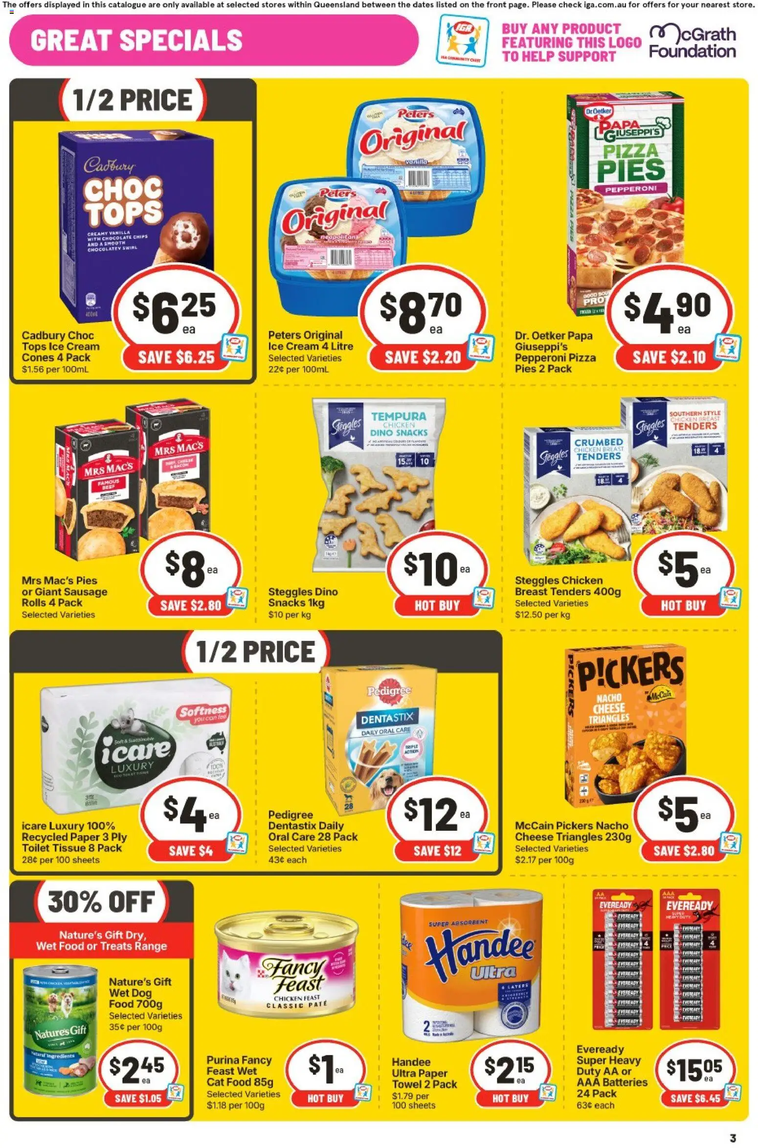 IGA catalogue - valid from 23/09/2026 | Page: 3 | Products: Sugar, Raspberry, Nescafe, Fanta