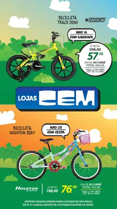 Lojas Cem - Ofertas atuais - Pré-Visualização do folheto da loja Lojas Cem, válido de 01/08/2026 | Página: 113 | Produtos: Bicicleta, Cesta, Carne