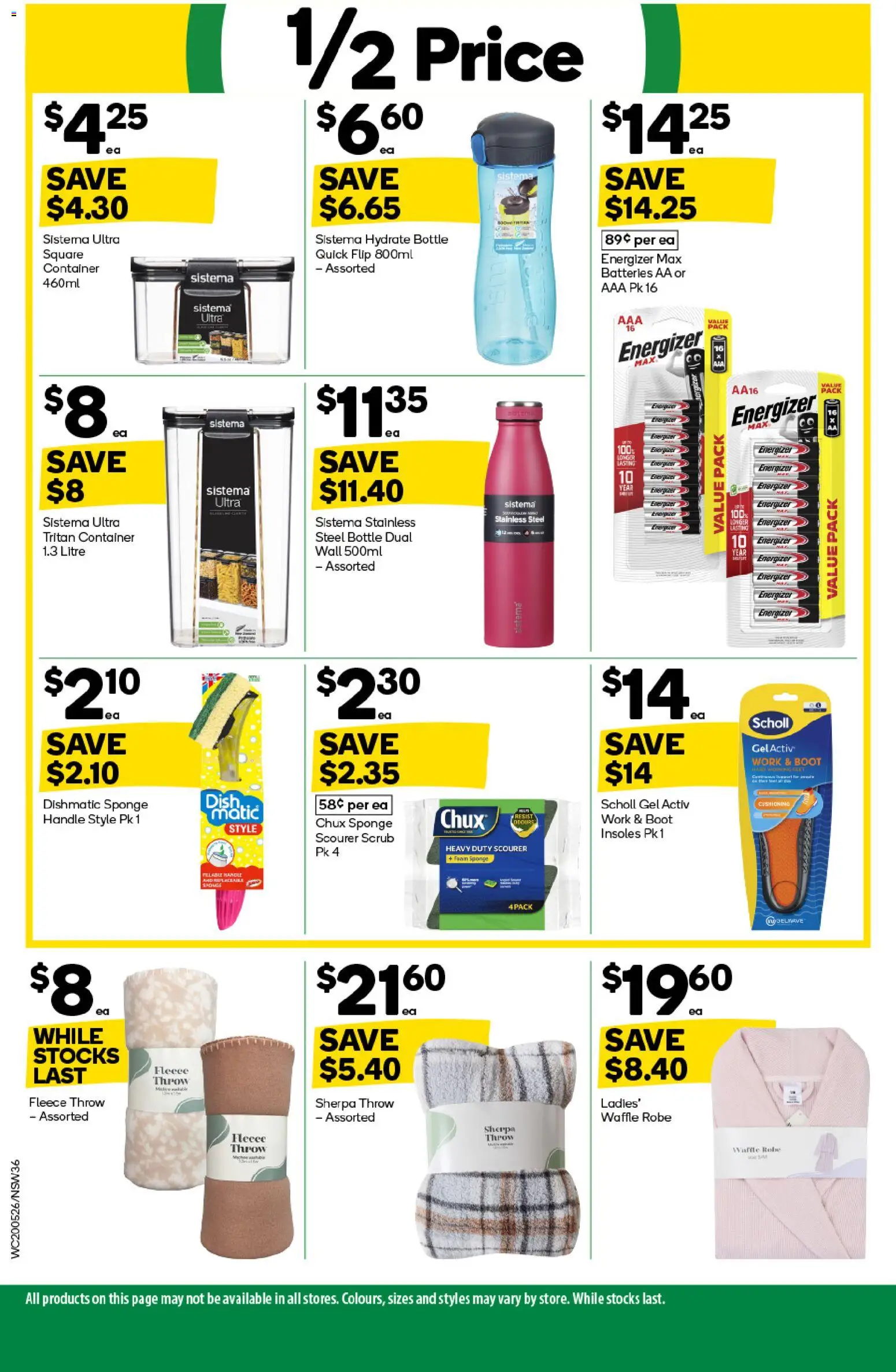 Woolworths catalogue - valid from 20.05.2026 | Page: 34 | Products: Scrub, Sponge, Batteries