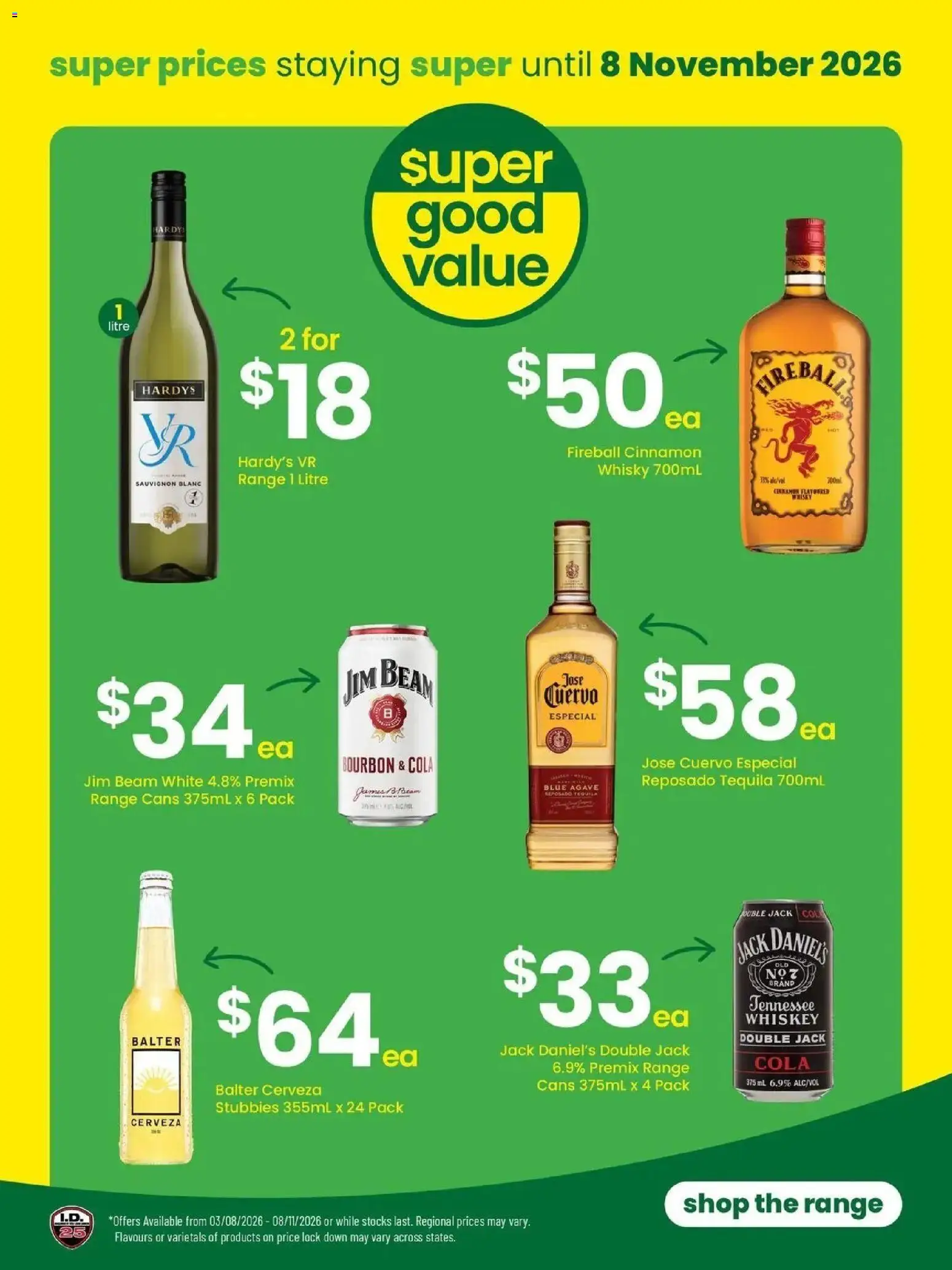 The Bottle-O catalogue Bayswater - 31/08/2026 > weekly / monthly specials | Page: 3 | Products: Jim Beam, Tequila, Whiskey, Jack Daniel’s