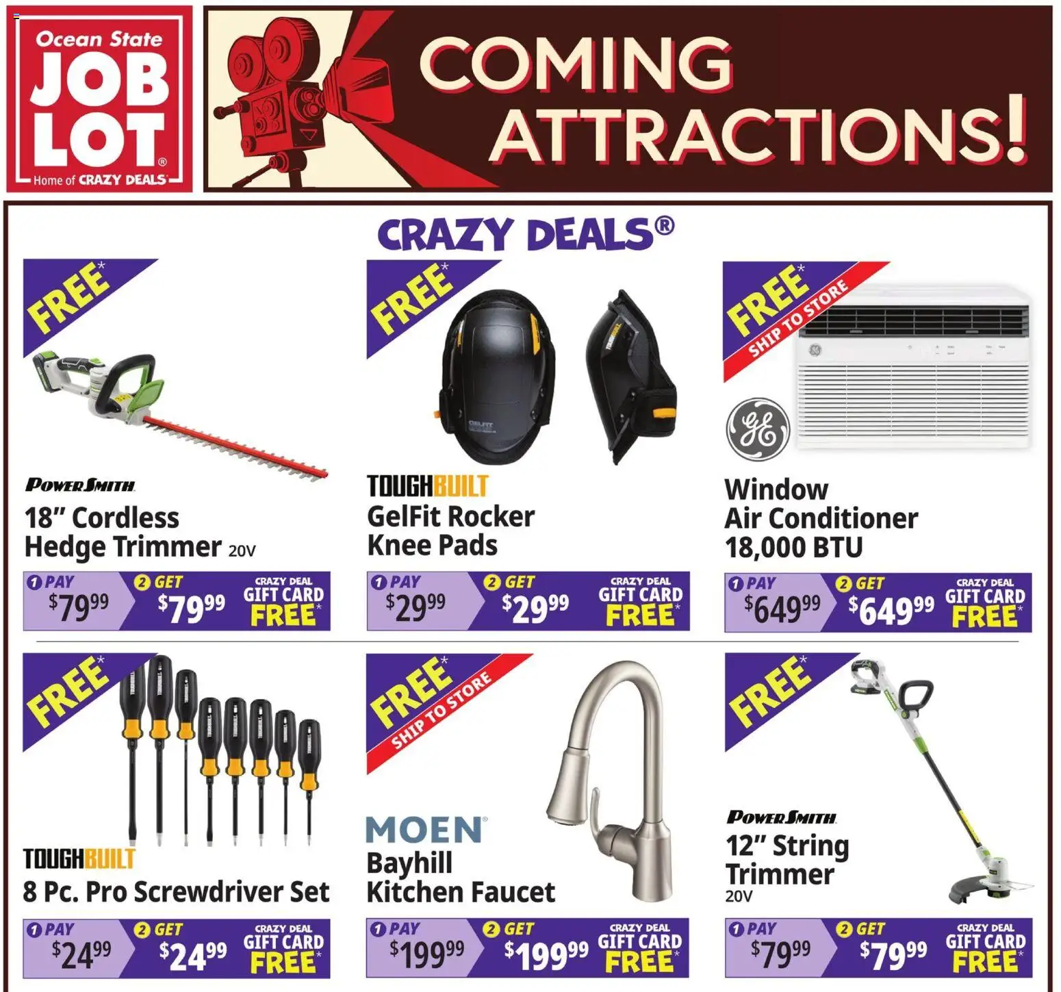 Ocean State Job Lot Coming Attractions - MA - valid from 09/03/2026 | Page: 1 | Products: Screwdriver, Pads, Kitchen Faucet, Air conditioner