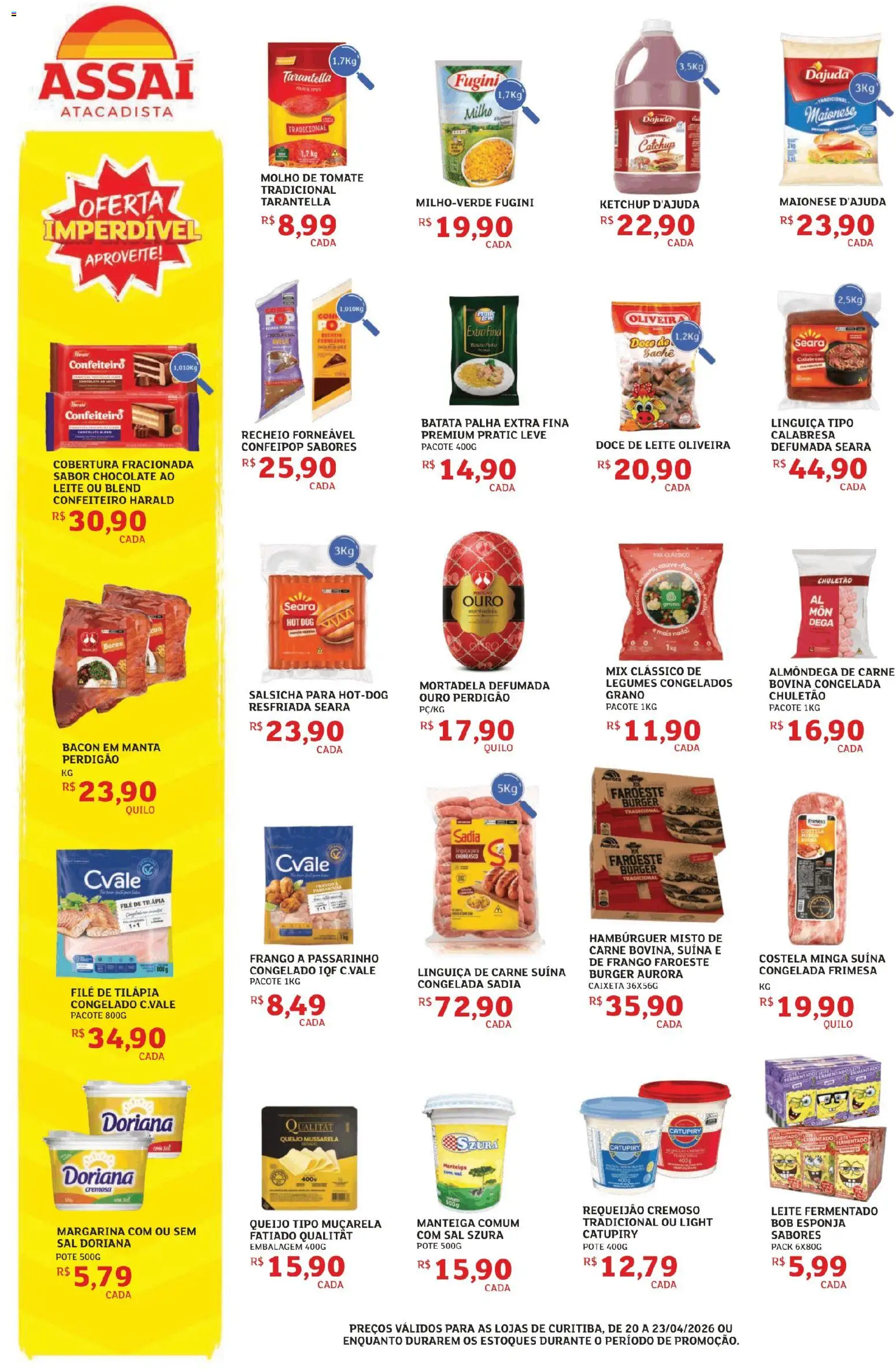 Assaí Atacadista Folheto - válido de 20.04.2026 | Página: 2 | Produtos: Batata, Maionese, Filé de tilápia, Margarina