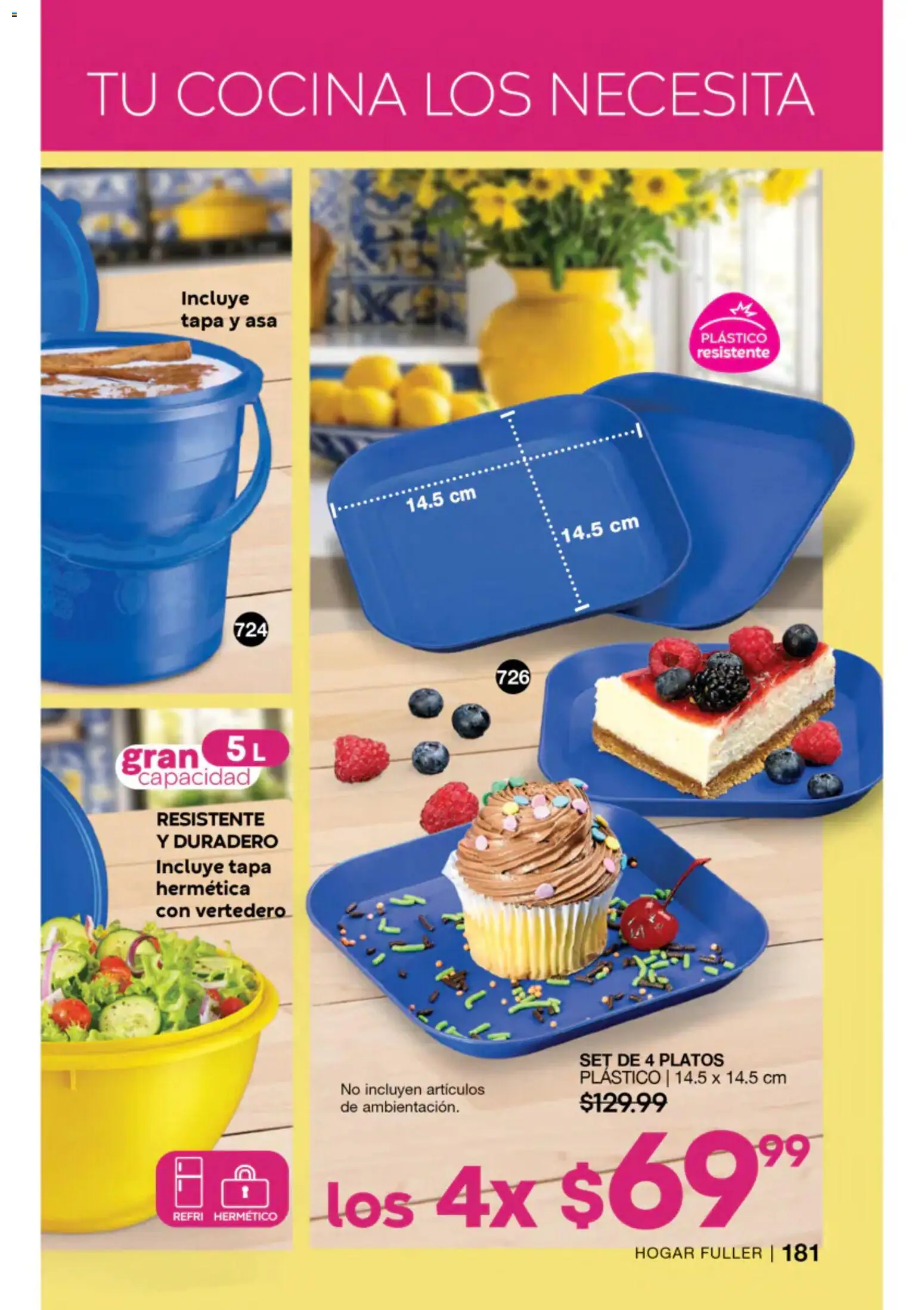 Nuevas ofertas de Fuller válidas en toda la República Mexicana desde el 22/07/2026. ¡Encuentra las mejores ofertas en Fuller campaña 8 2026! | Página: 167 | Productos: Cocina