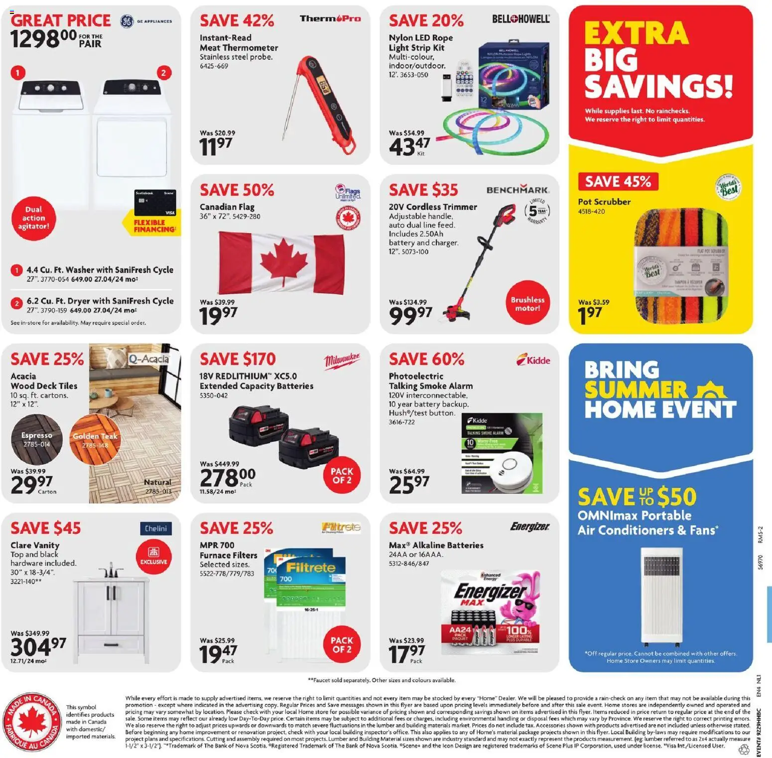 Home Hardware flyer valid from Jul 16, 2026 | Page: 2 | Products: Dryer, Thermometer, Battery