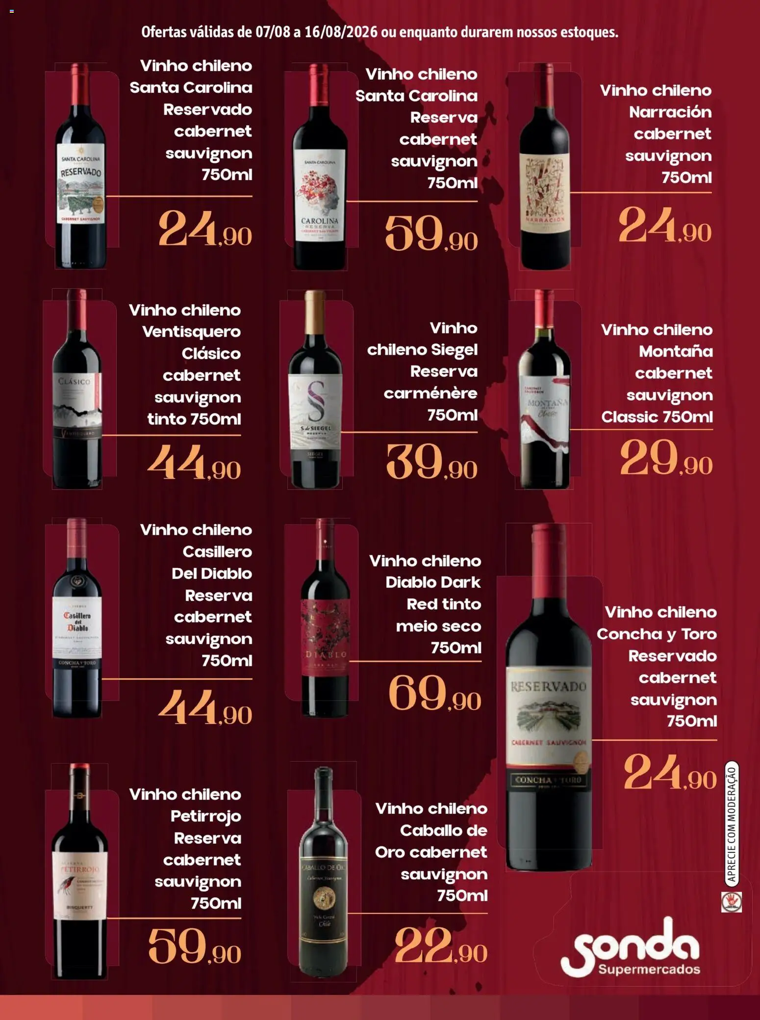 Sonda Folheto - válido de 07/08/2026 | Página: 7 | Produtos: Vinho
